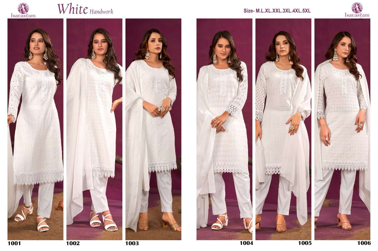 Fancy White Chikan Kurti Palazzo Set For Women at Rs.950/Piece in lucknow  offer by Veer Sons
