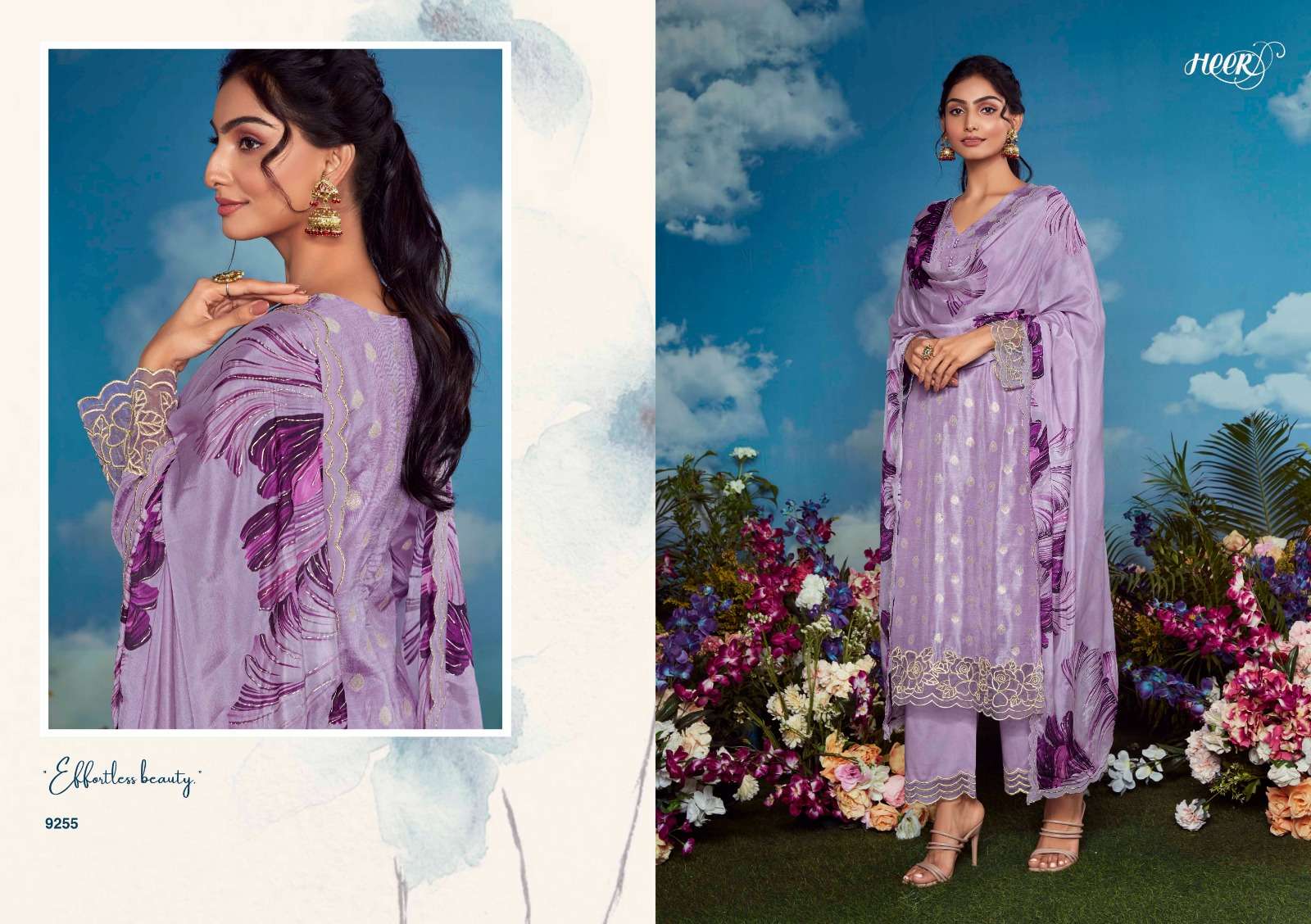 kimora heer blossom 9251-9258 series latest wedding wear pakistani salwar kameez wholesaler surat gujarat