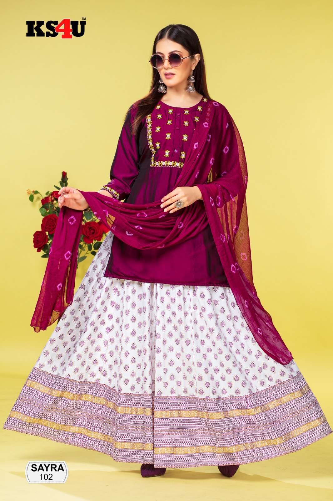 ks4u sayra skirt series designer fancy skirt set at wholesaler price surat india gujarat