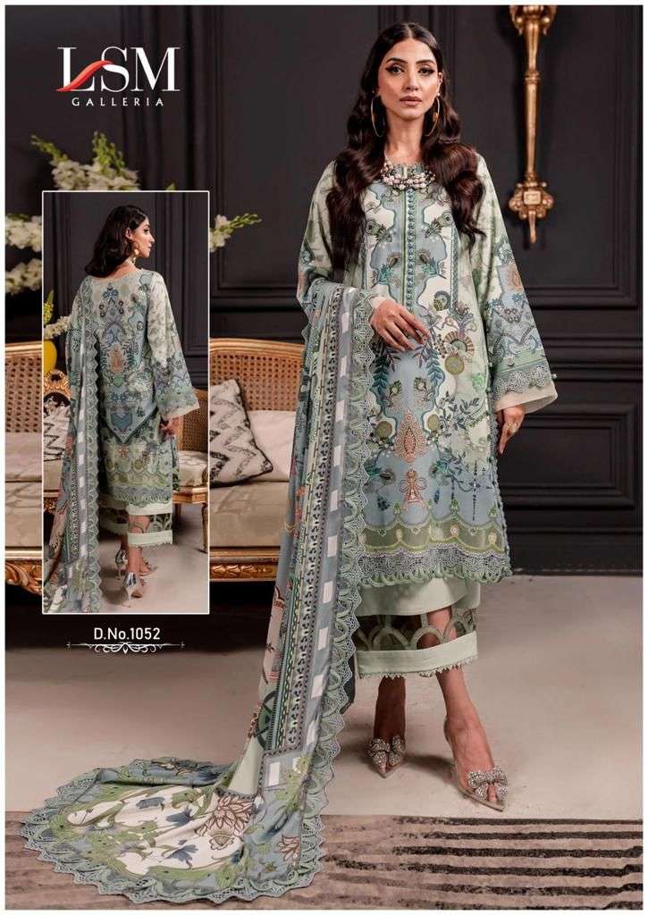 LSM GALLERIA PARIAN DREAM HEAVY LUXURY LAWN COLLECTION VOL-6 1051 TO 1056 SERIES PURE LAWN PAKISTANI SUITS WHOLESALE COLLECTION