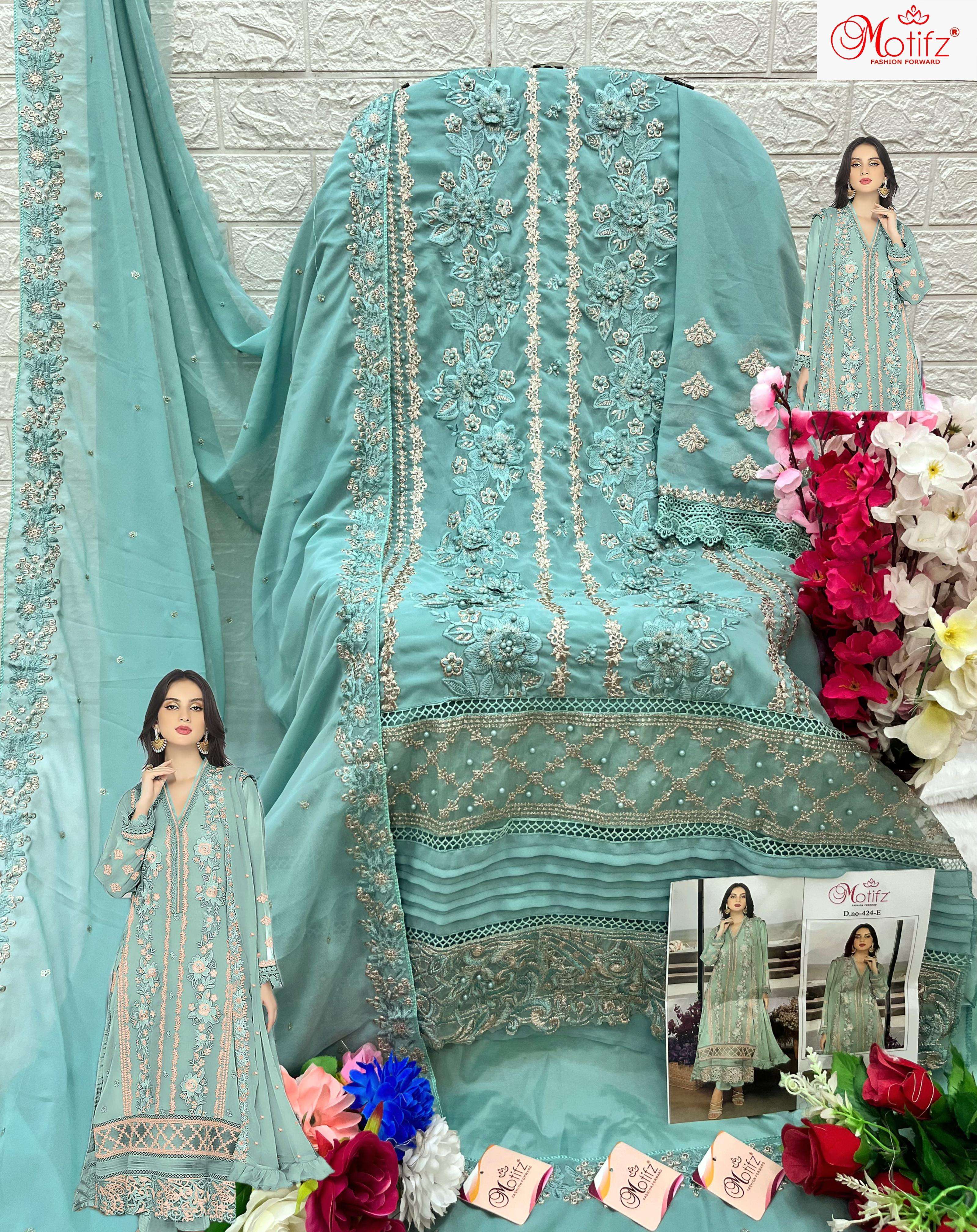 motifz 424 colour series latest wedding wear pakistani salwar kameez wholesaler price surat gujarat
