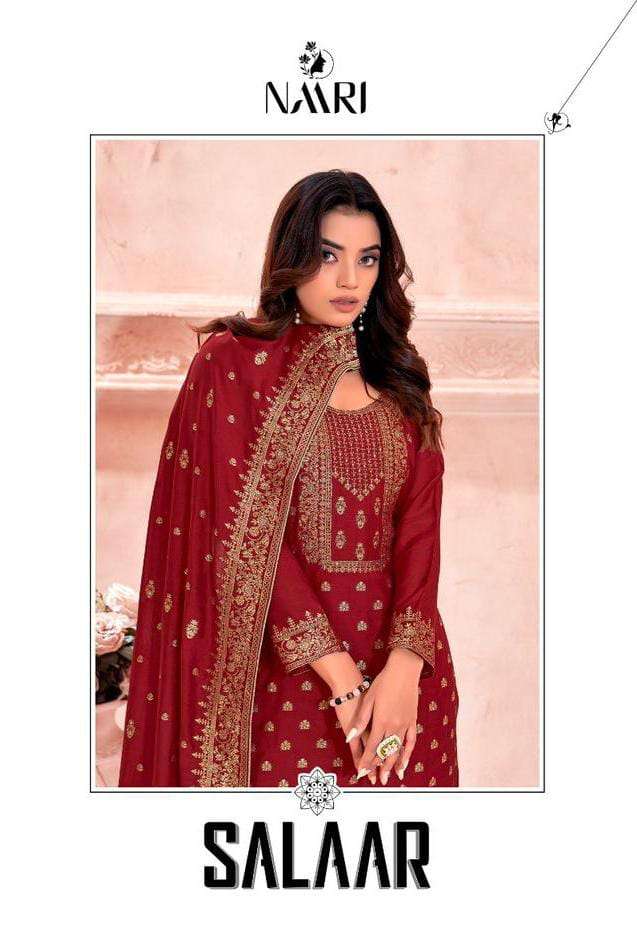 naari salaar  57001-57004 series designer wedding wear plazzo salwar suit wholesaler surat gujarat