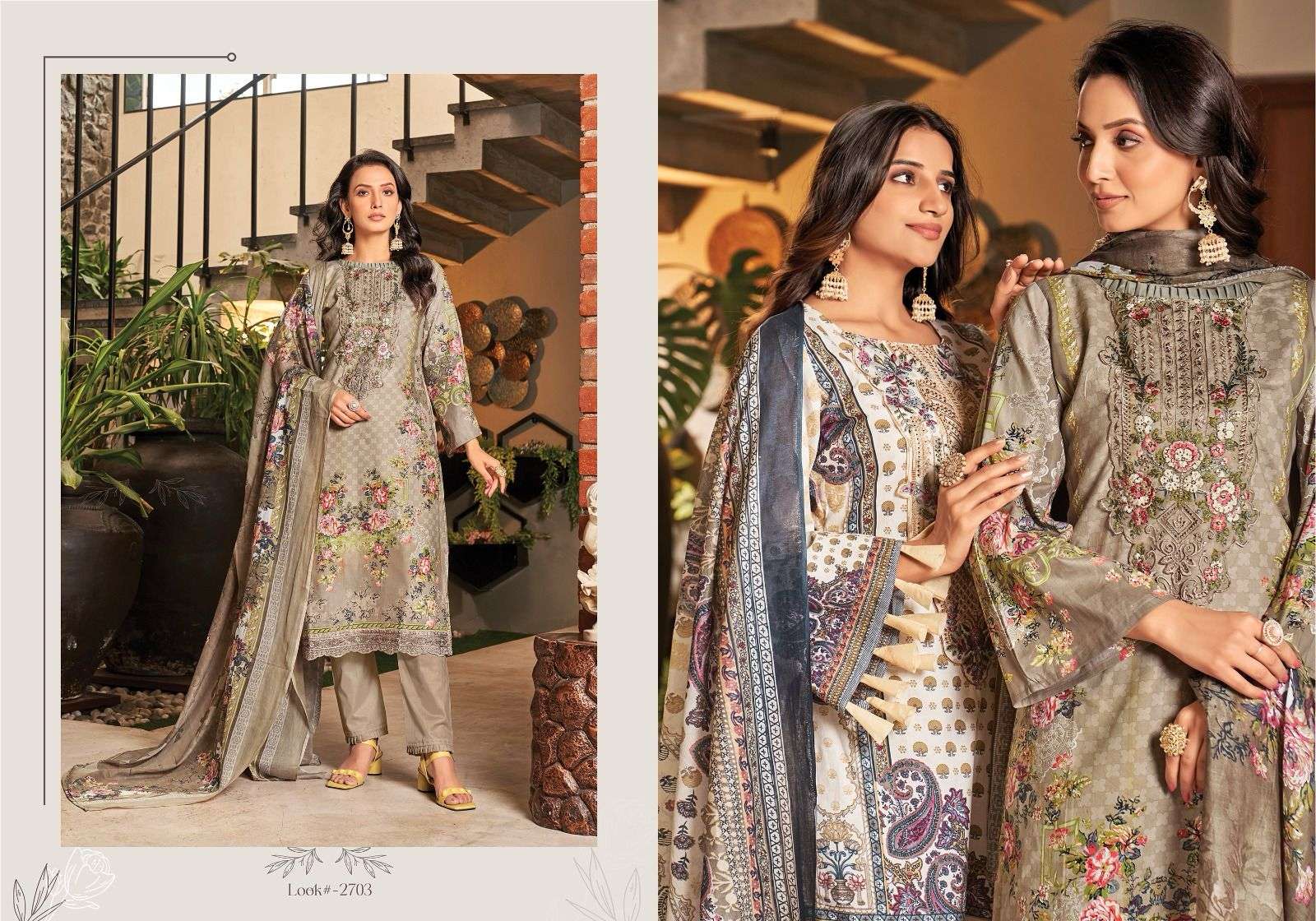 pakiza prints haniya hiba vol-27 2701-2710 series designer heavy pakistani suit for eid wholesaler surat