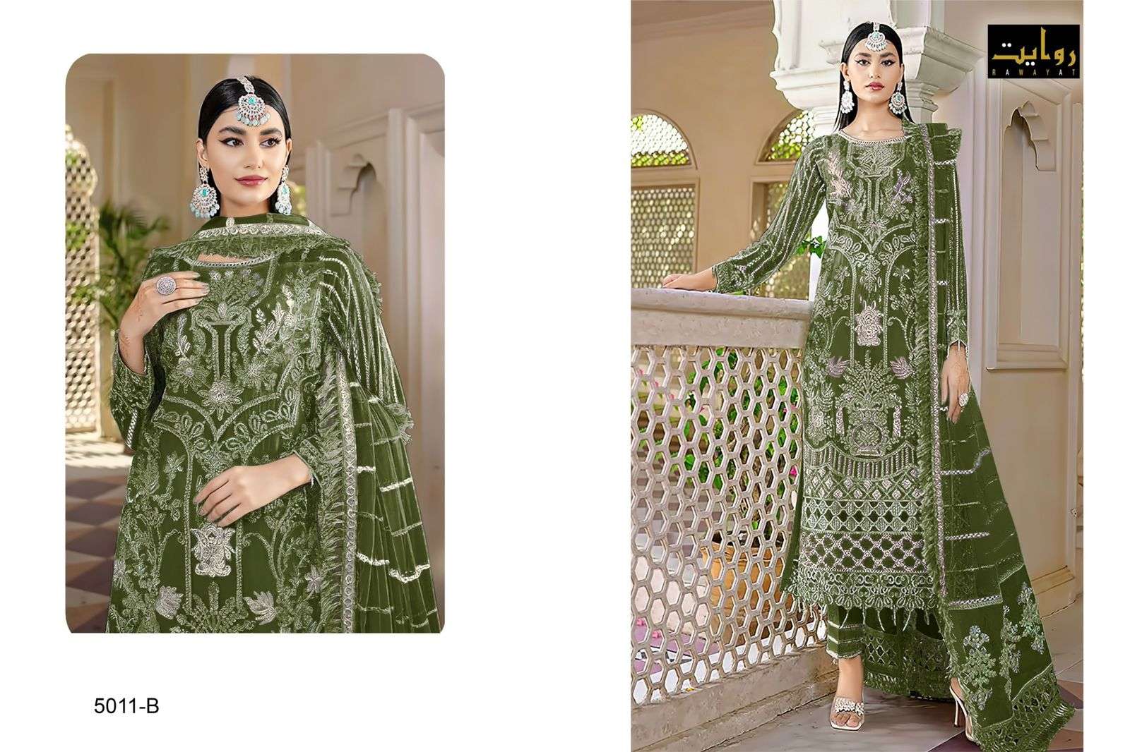 rawayat elan colours vol-10 5011 colour series designer fancy pakistani salwar kameez wholesaler surat