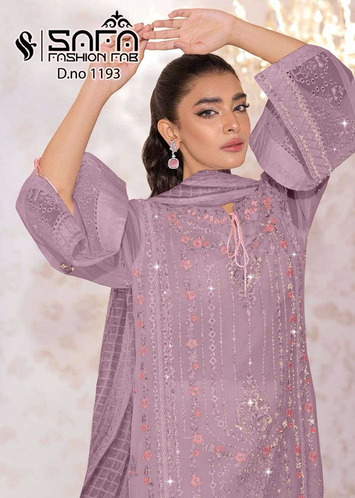 safa fashion hub 1193 colour series latest designe pakistani salwar kameez wholesaler surat gujarat