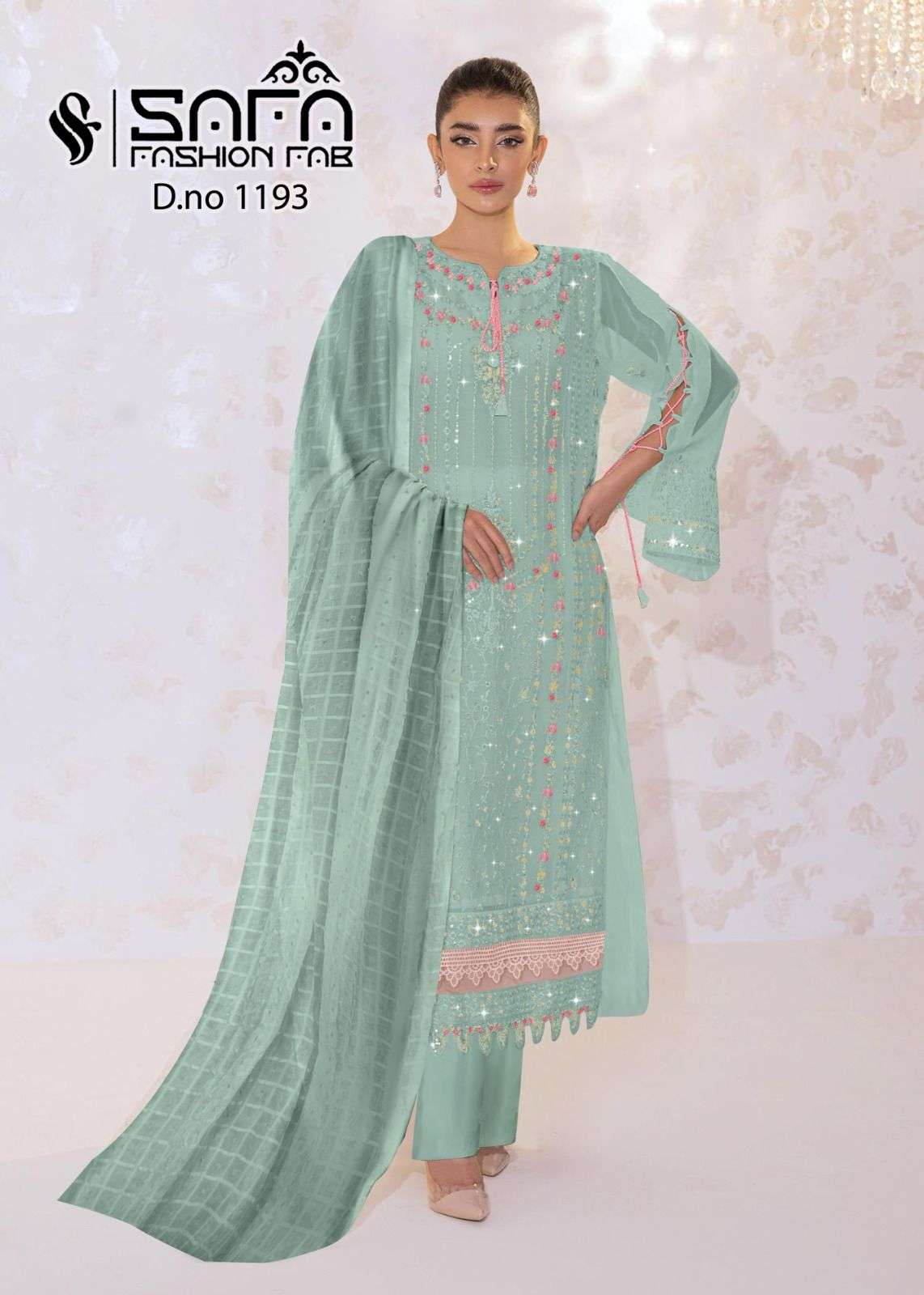 safa fashion hub 1193 colour series latest designe pakistani salwar kameez wholesaler surat gujarat
