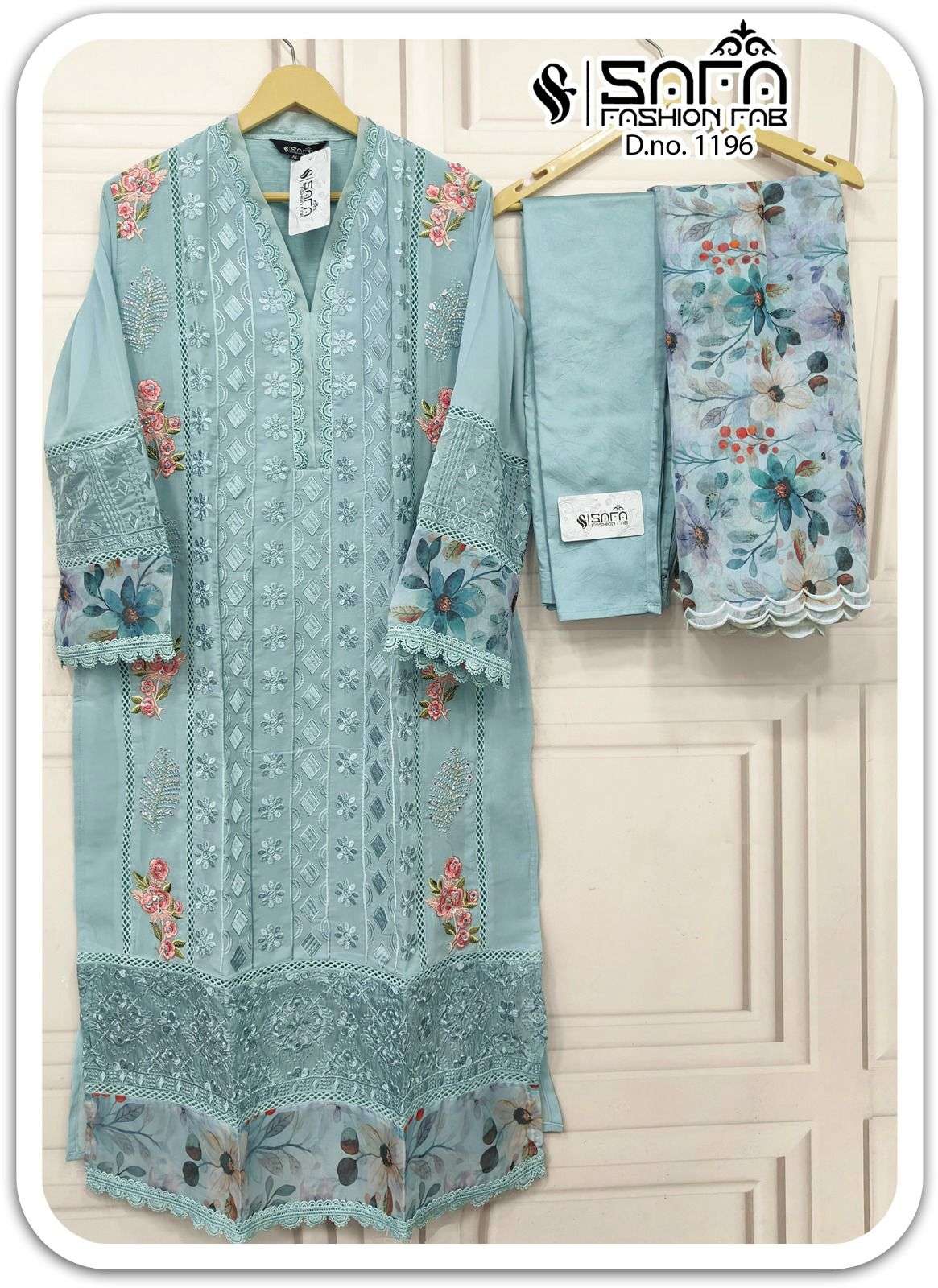 Safa fashion hub 1196 colours heavy georgette designer salwar suits collection at wholesale price