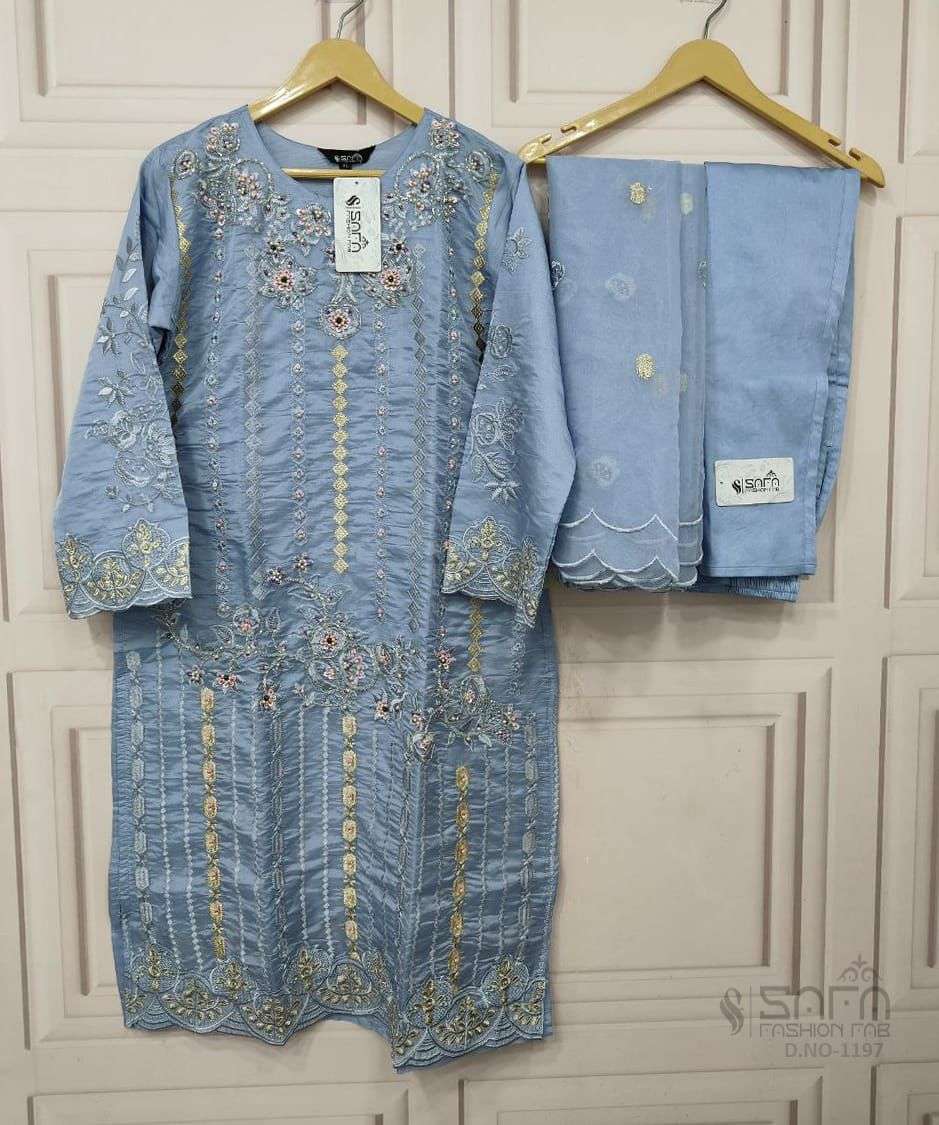 safa fashion hub 1197 colour series latest designer pakistani salwar kameez wholesaler surat gujarat