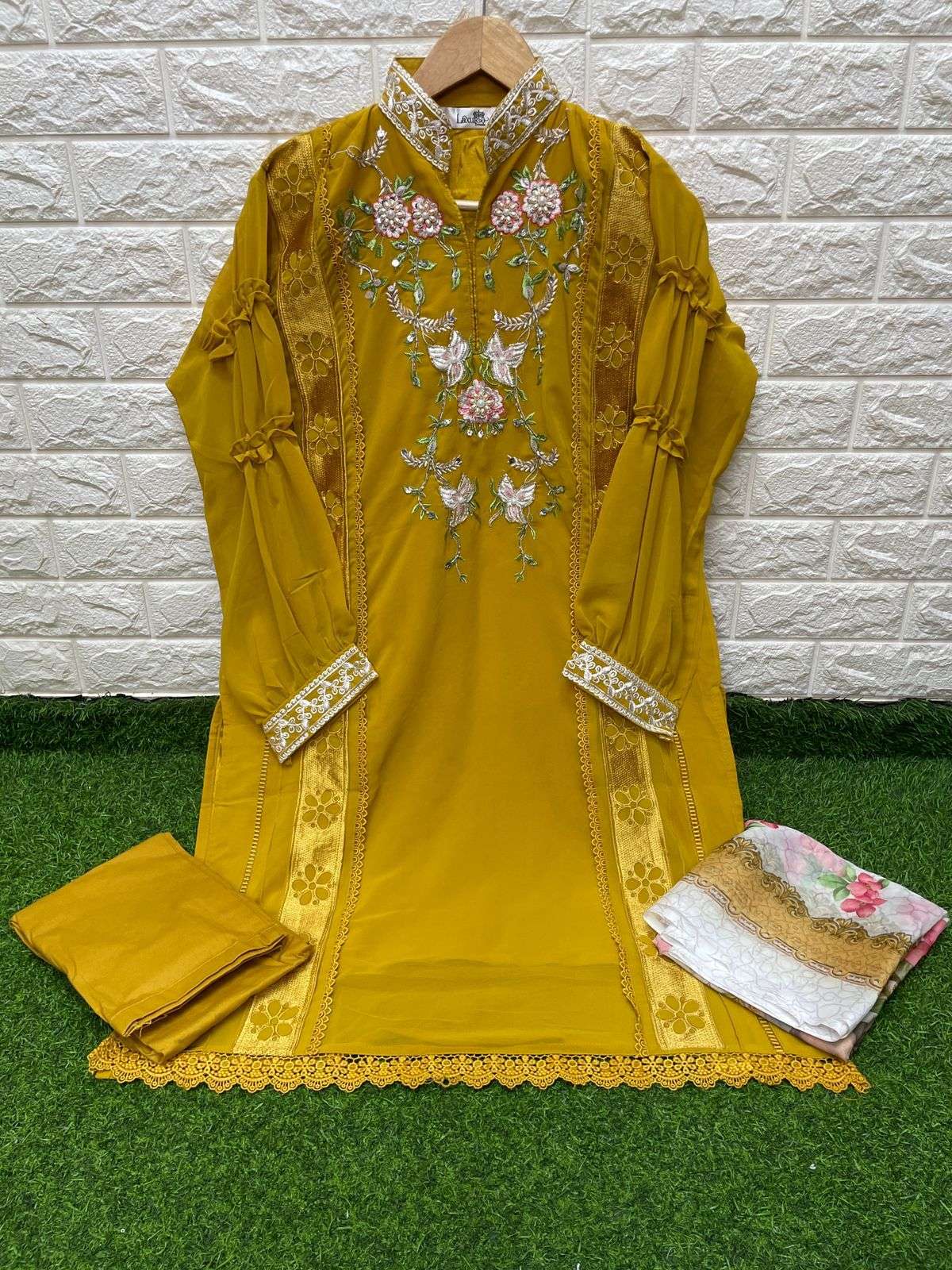 Safa fashion hub 1277 colours heavy georgette designer salwar suits collection at wholesale price