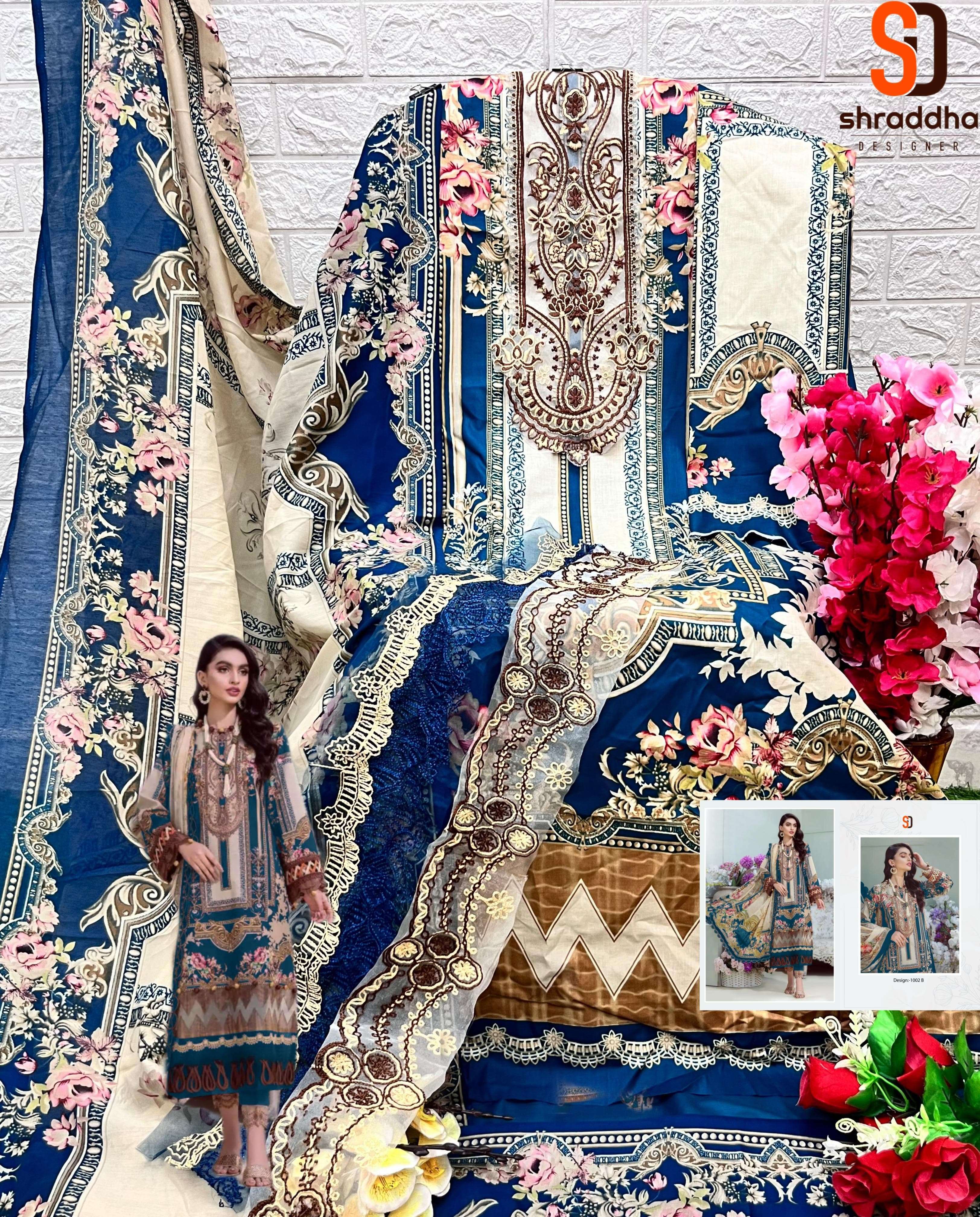 shraddha designer bliss vol-3 3001-3004 series latest pakistani salwar kameez wholesaler