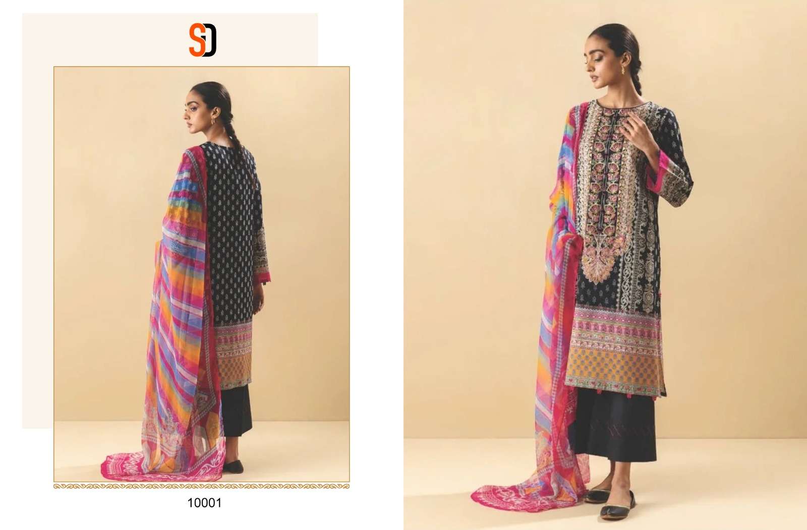 shraddha designer firdous vol-10 lawn cotton pakistani salwar kameez wholesale price gujarat surat