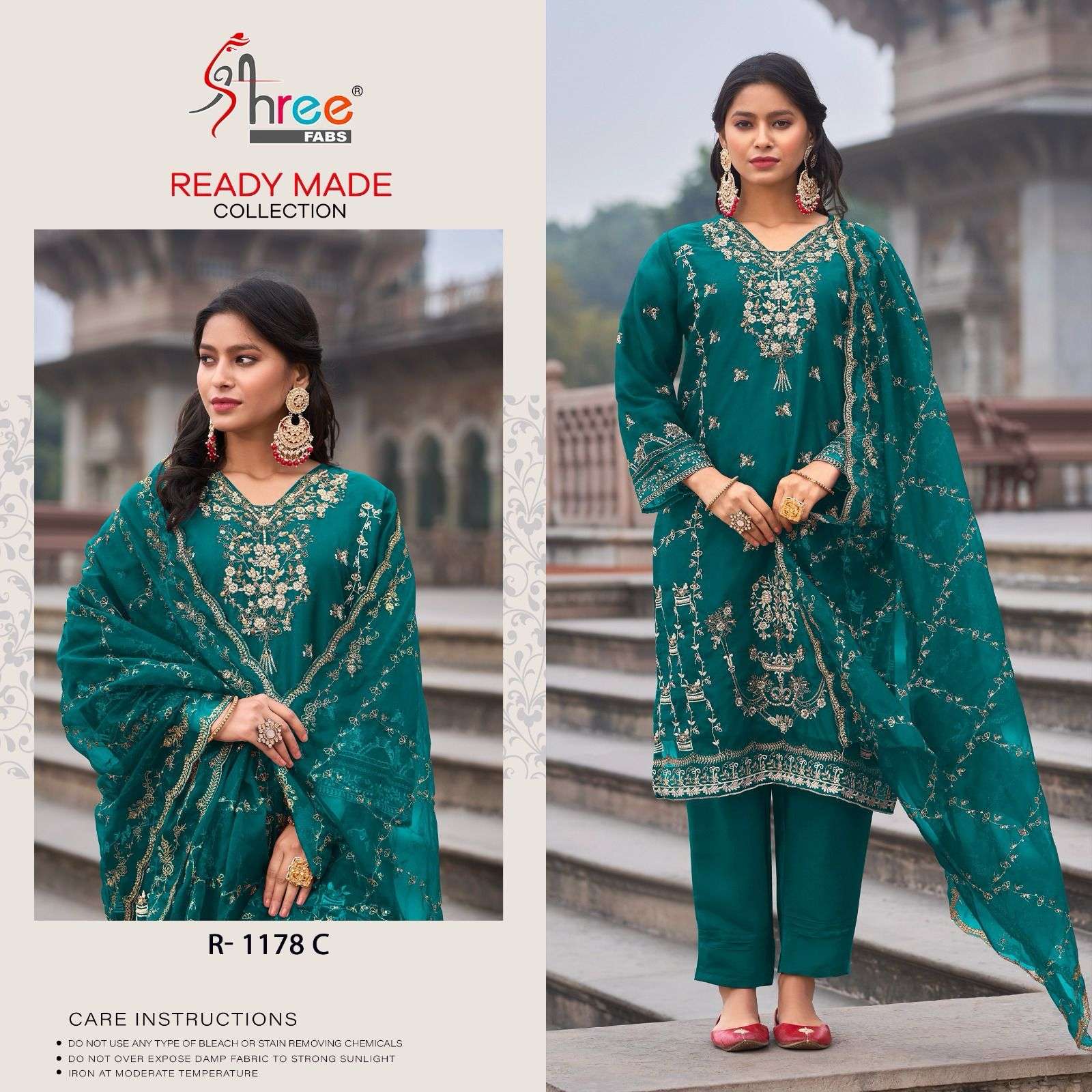 shree fabs 1178 colour series designer wedding wear pakistani suit wholesaler surat gujarat