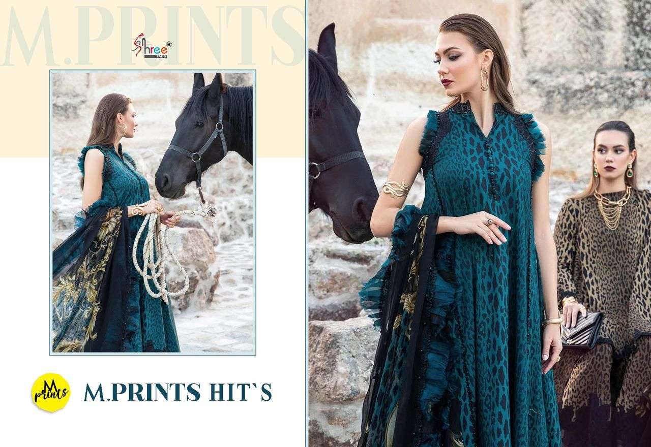 shree fabs m prints hits 3368-3369 series designer wedding wear pakistani suit wholesaler surat gujarat