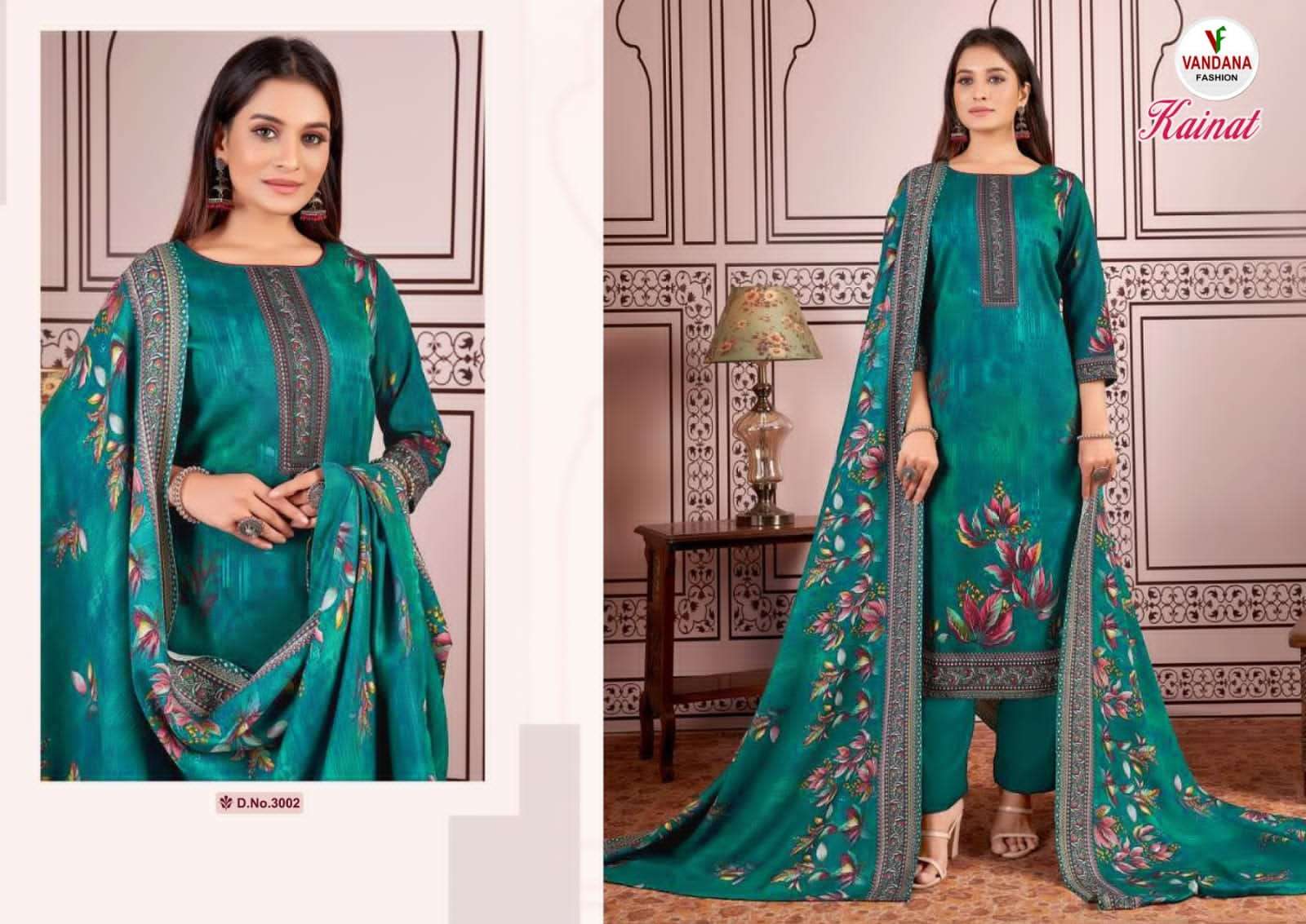 vandana fashion kainat 3001-3010 series latest straight cut salwar kameez wholesaler surat gujarat