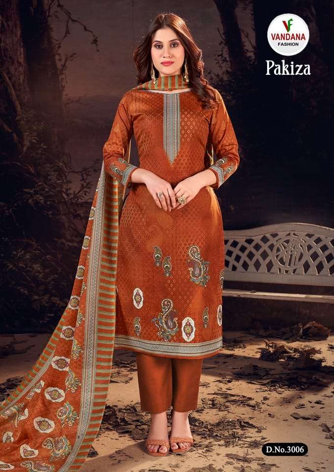 vandana fashion pakiza vol-3 3001-3010 series latest straight cut salwar kameez wholesaler surat gujarat