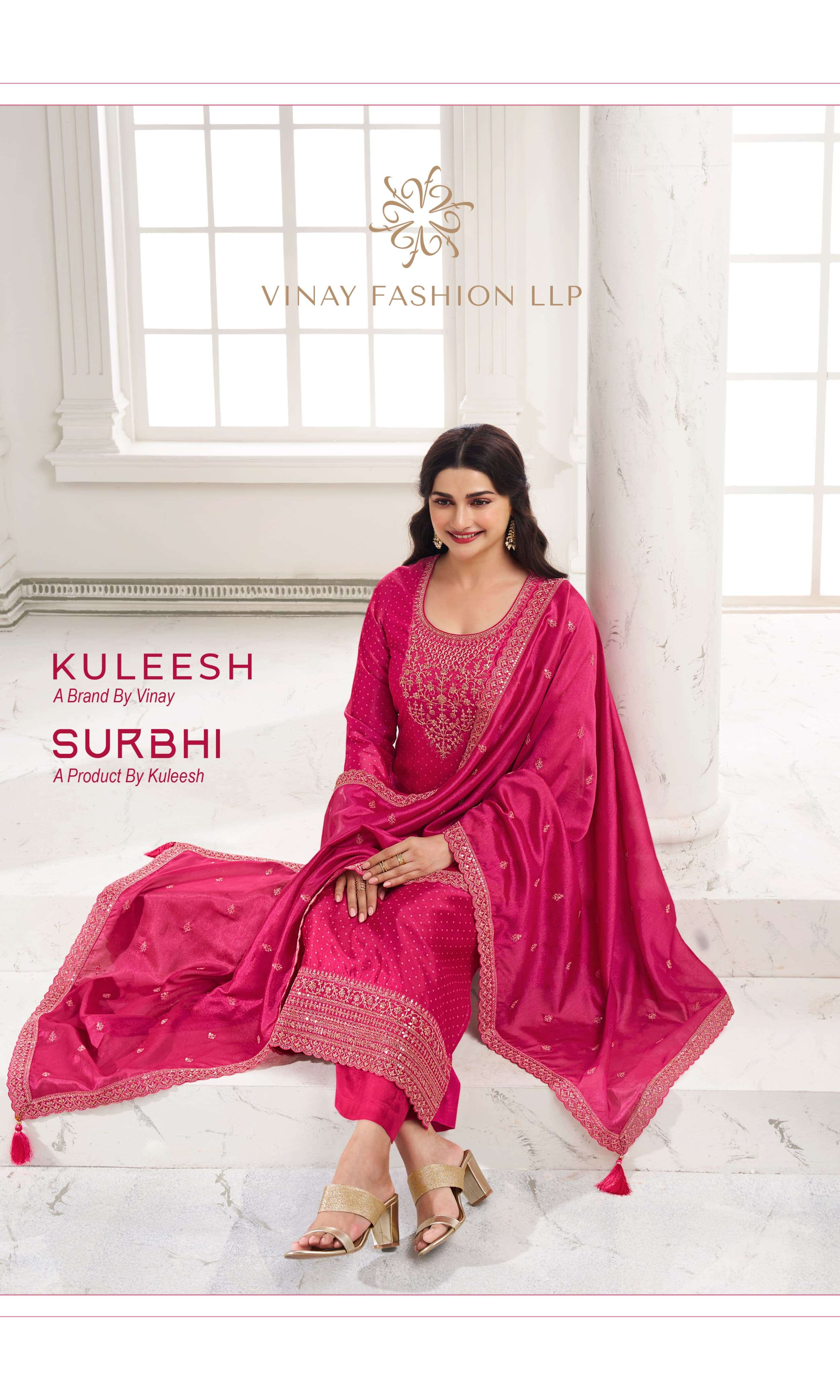 vinay fashion kuleesh surbhi 66661-66666 series latest festive wear salwar kameez wholesaler surat gujarat