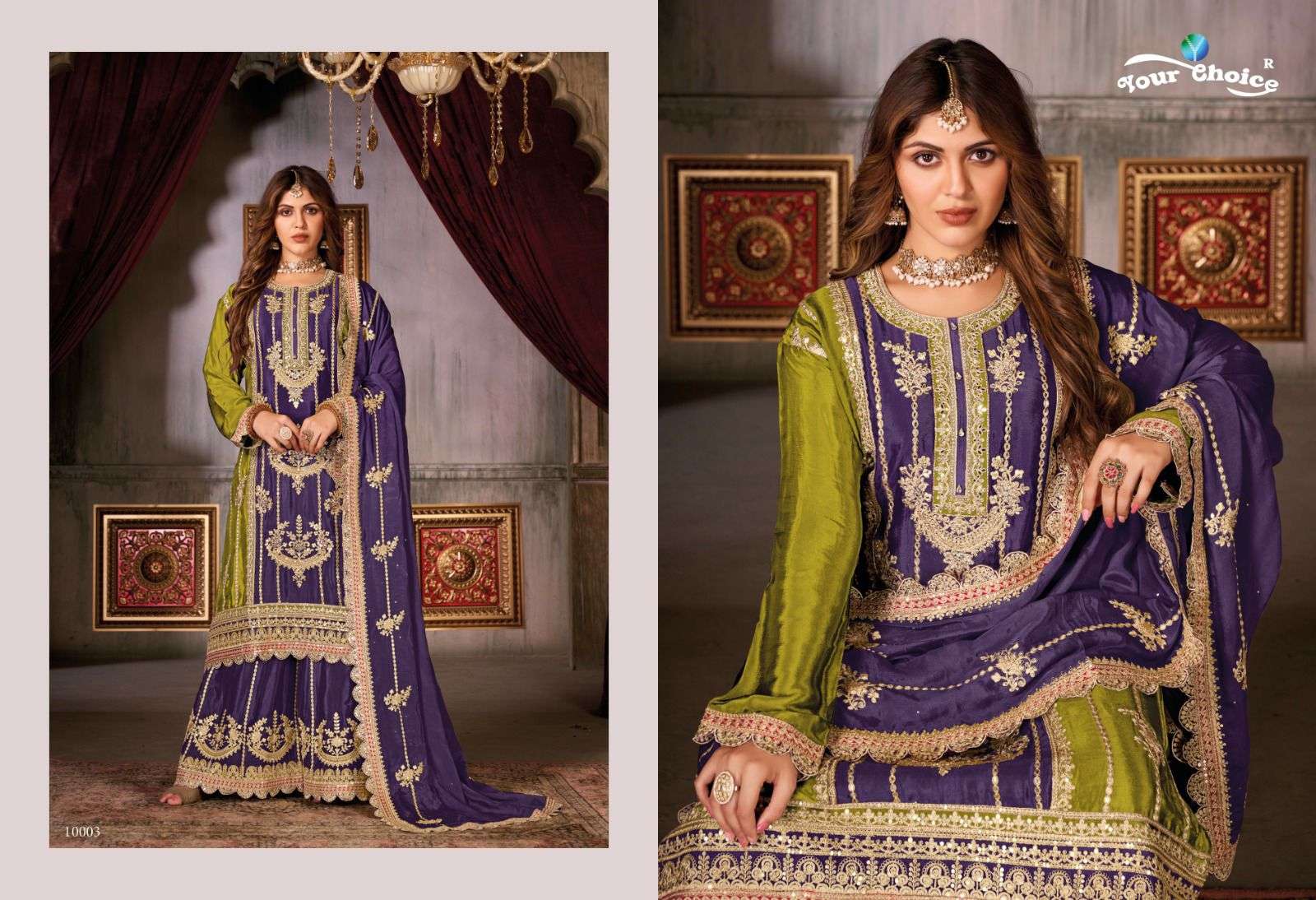 your choice glossy 10001-10004 series designer readymade pakistani salwar kameez at wholesaler price surat gujarat india