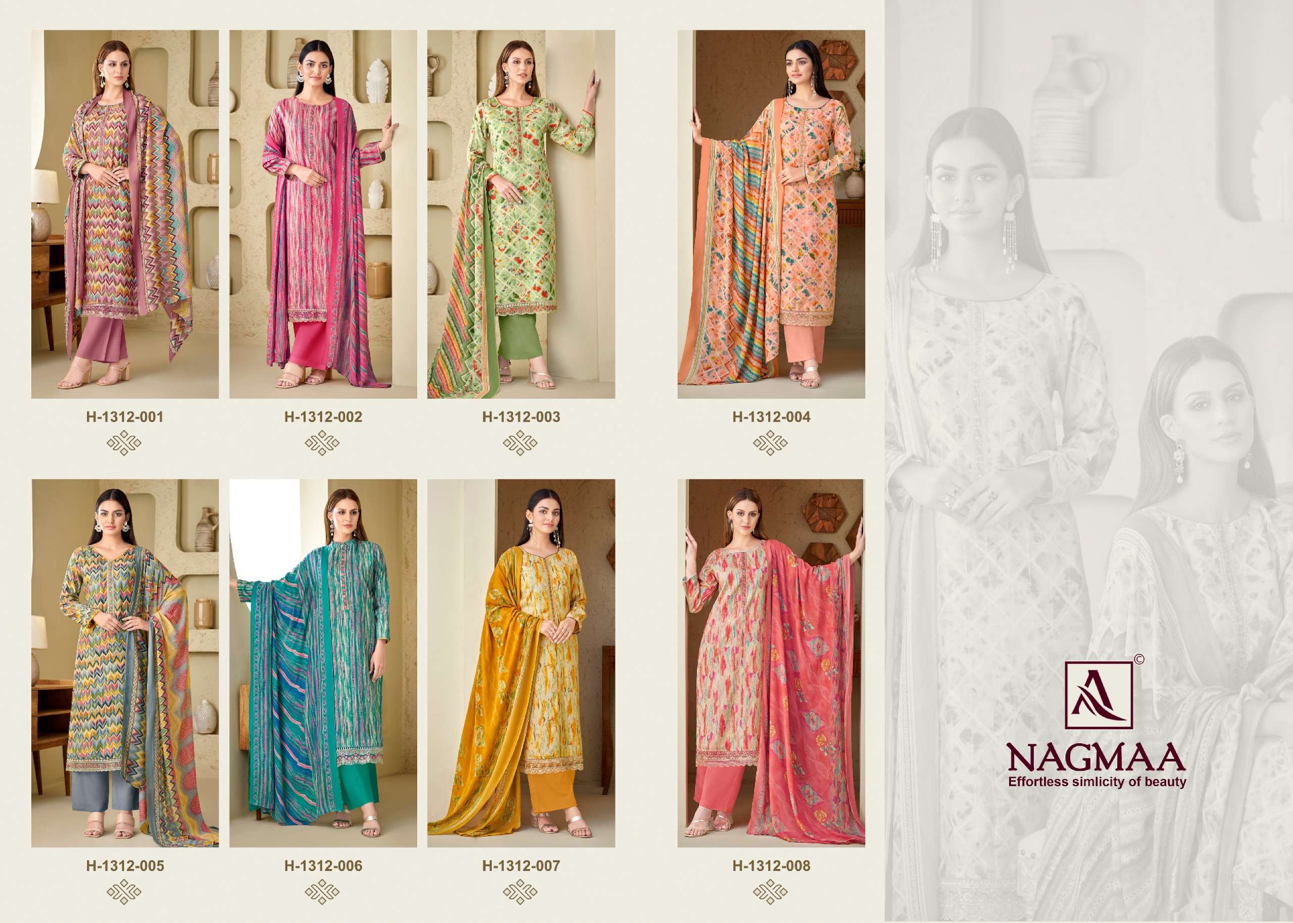 alok suit nagmaa latest partywear salwar kameez wholesaler surat gujarat