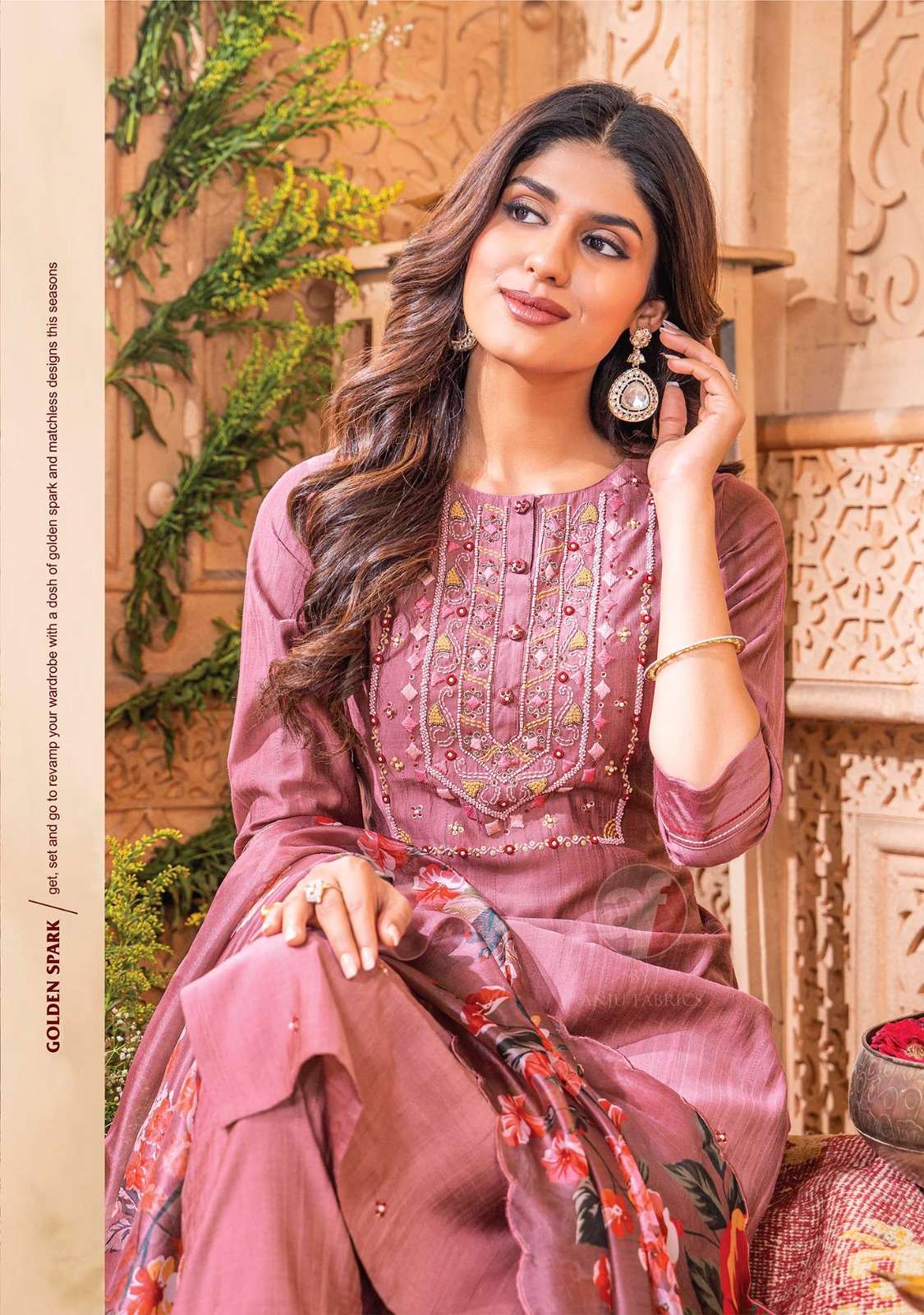 anju fabrics real touch vol-3 3421-3426 series latest designer festive wear salwar kameez set wholesaler surat gujarat