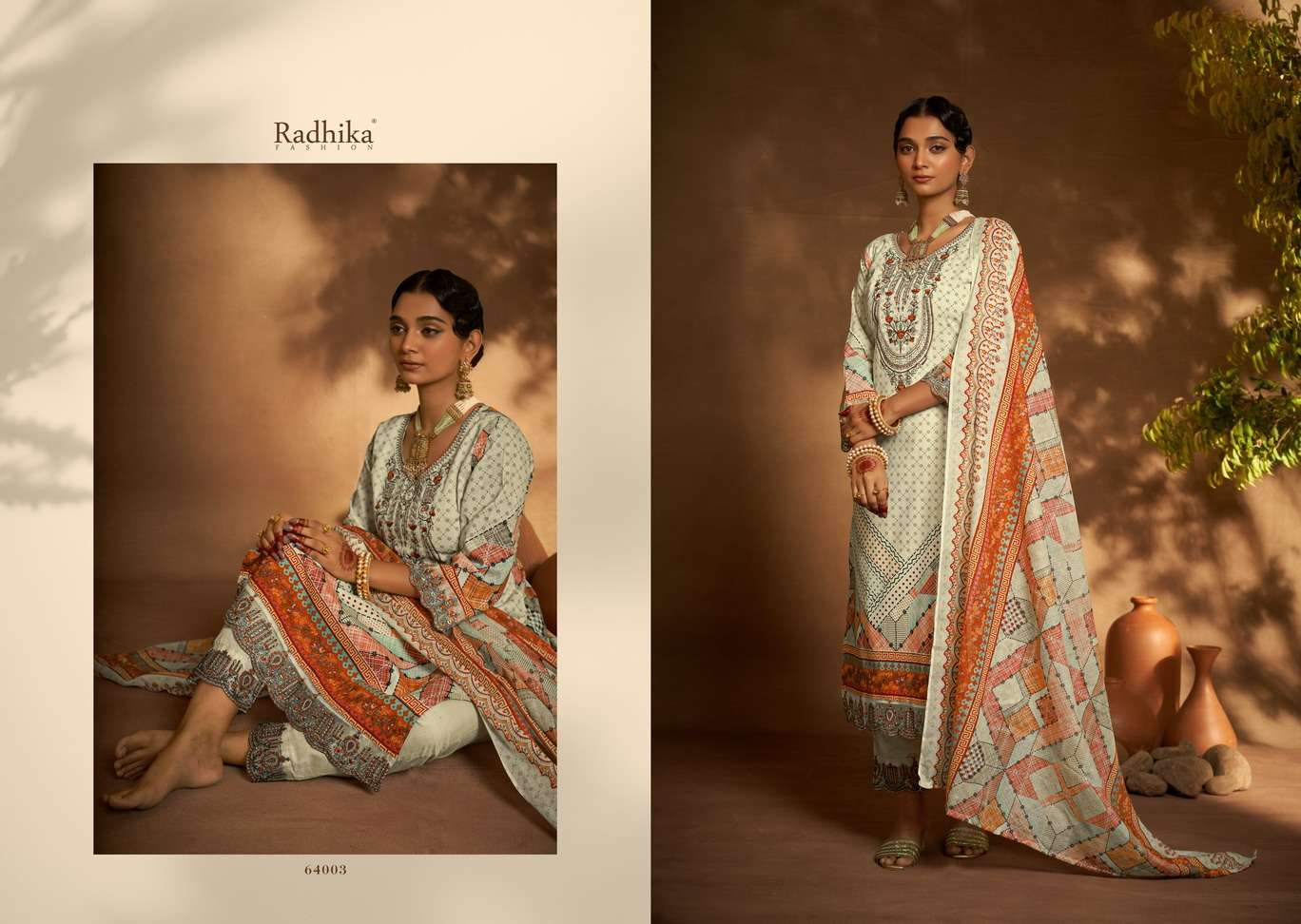 azara mehndi 64001-64008 series designer wedding wear salwar kameez wholesaler surat gujarat
