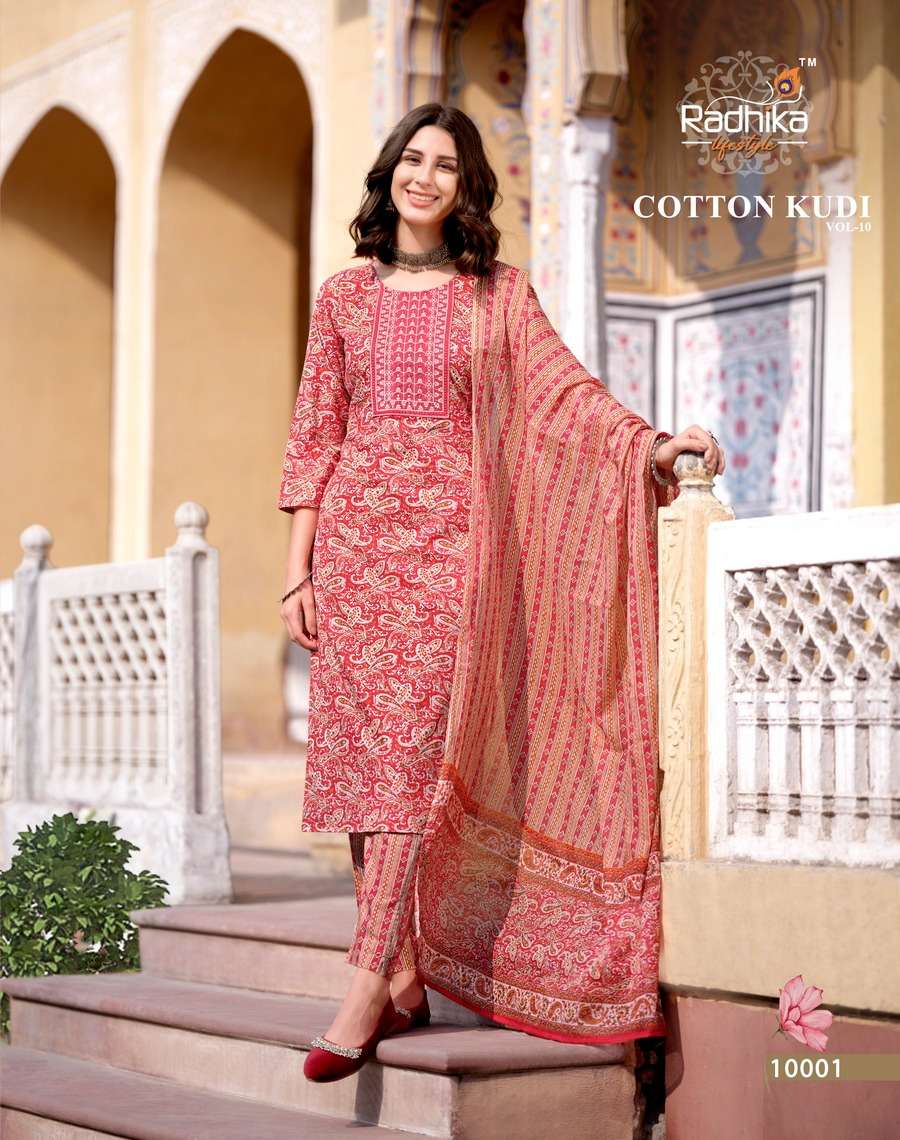 cotton kudi vol-10 by radhika lifestyle designer readymade kurtis wholesale  price surat gujarat