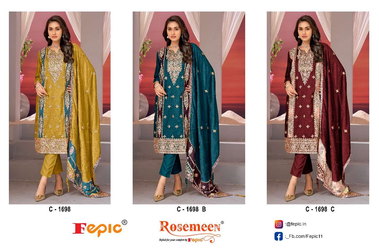 fepic 1698 colour series latest designer pakistani salwar kameez at wholesale price surat gujarat