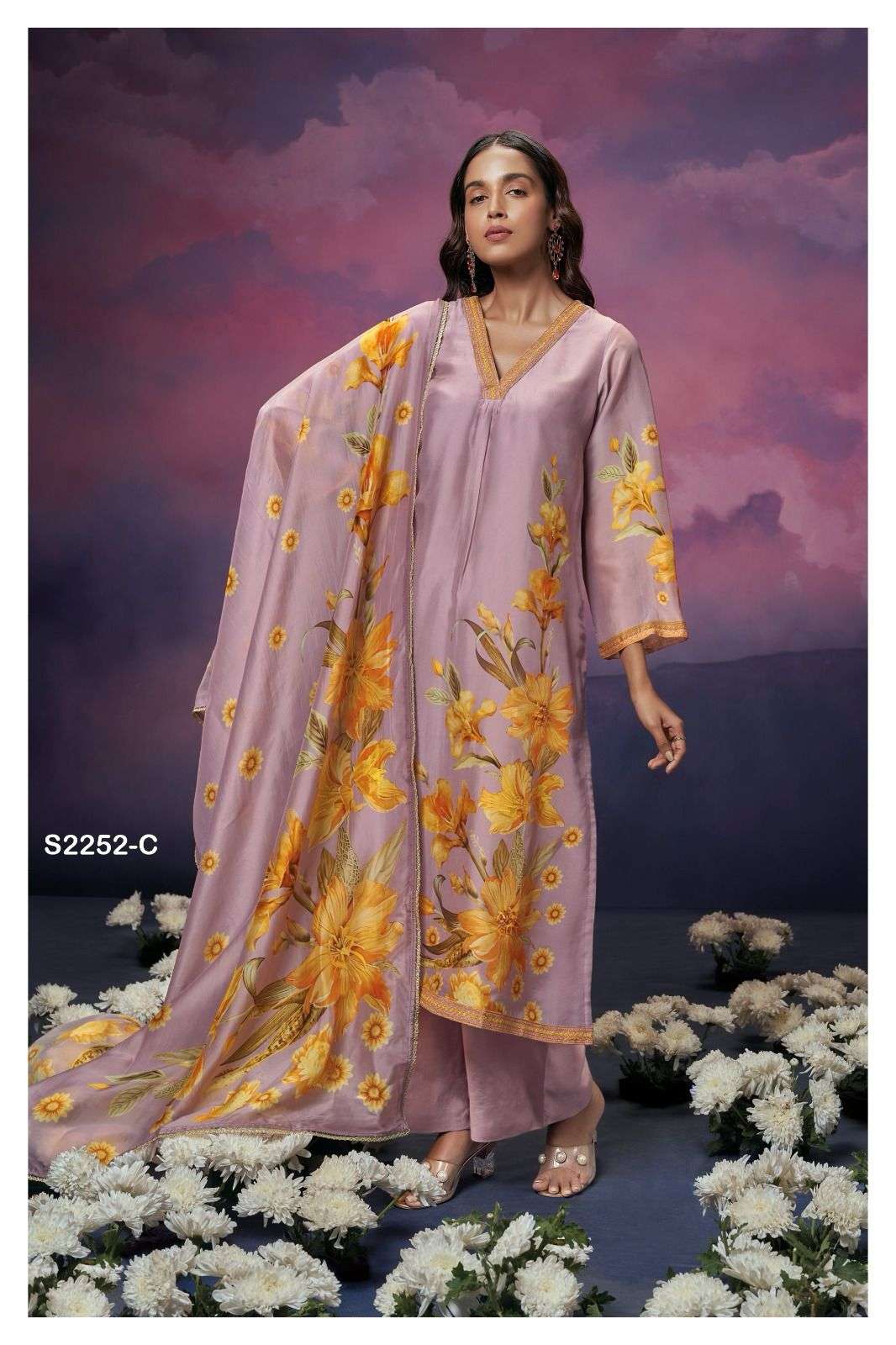 ganga adeline 2252 colour series designer  pakistani salwar kameez wholesaler surat gujarat