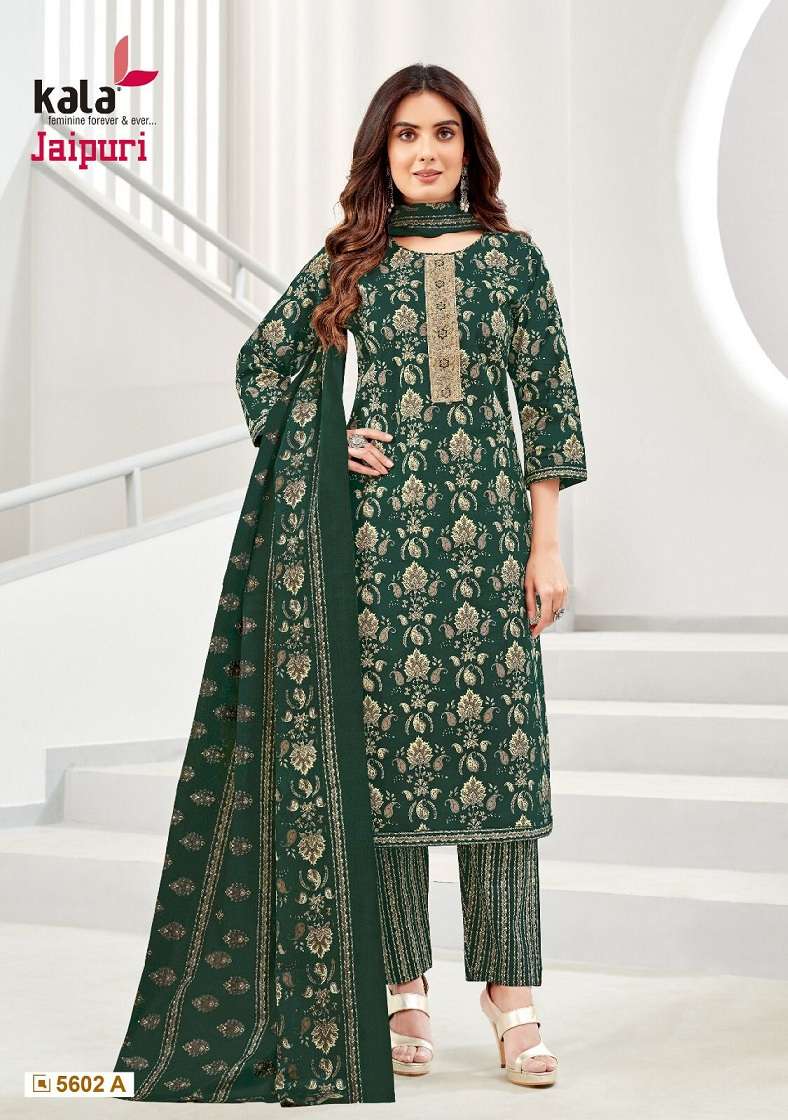 kala fashion jaipuri vol 4 5601 5612 series trendy designer wholesale kurtis online supplier surat 1 2024 02 27 19 49 06