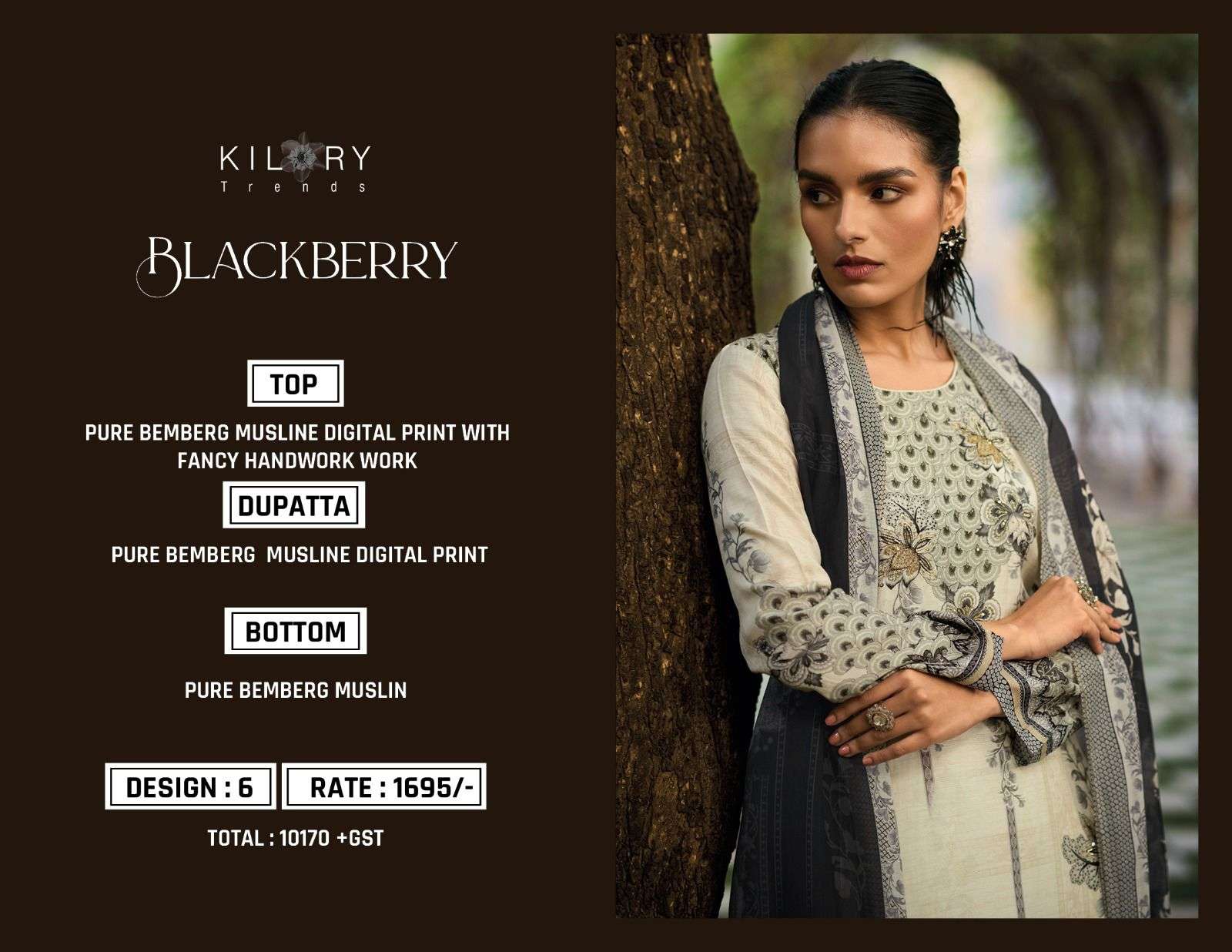 kilory trends blackberry 851-856 series latest pakistani salwar kameez wholesaler surat gujarat