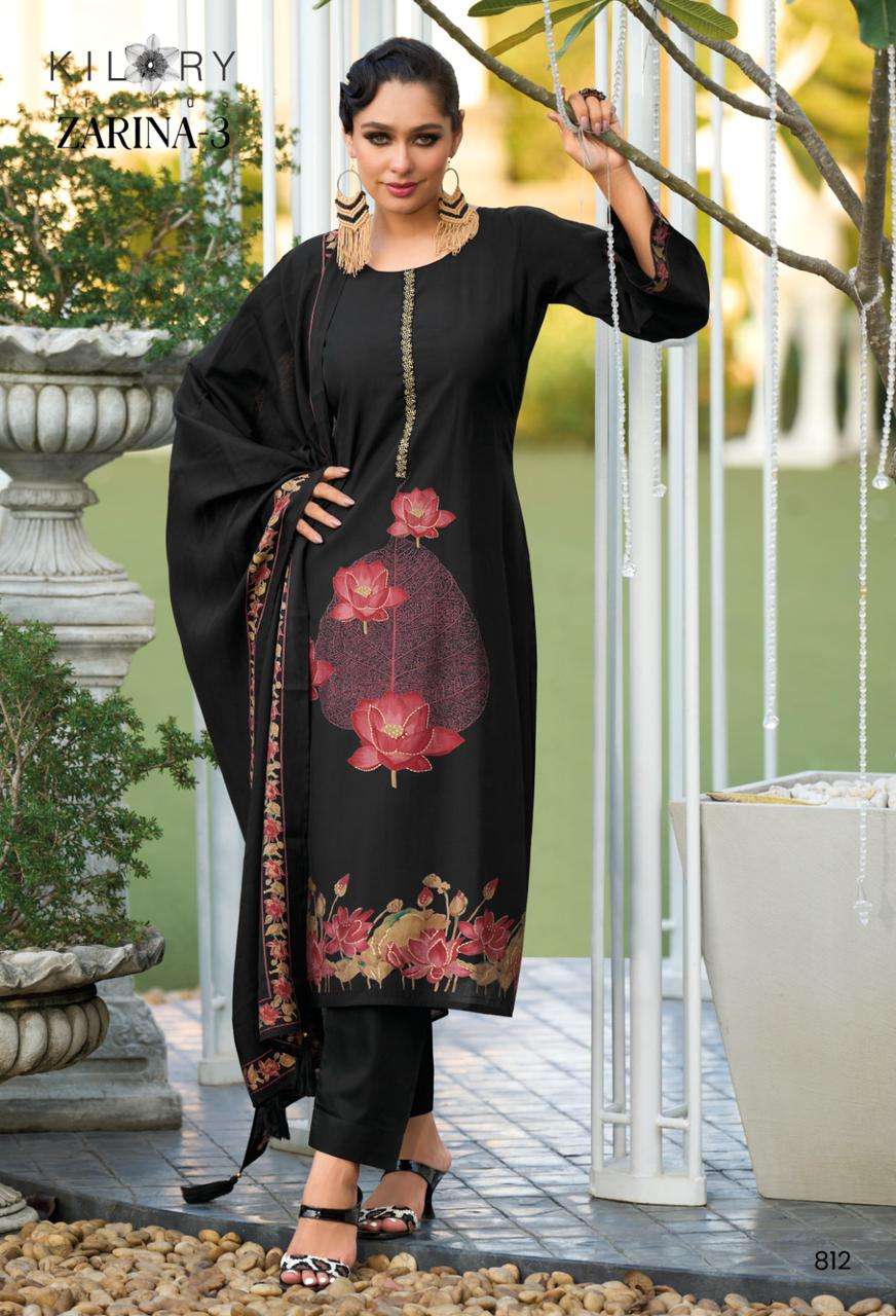 kilory trendz zarina-3 811-818 series designer muslin pakistani suit at wholesale price surat gujarat