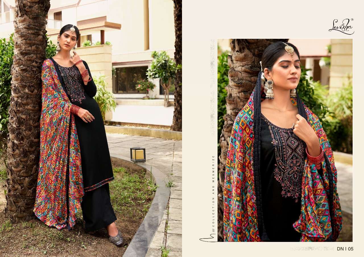 levisha black special series designer wedding wear salwar kameez wholesaler