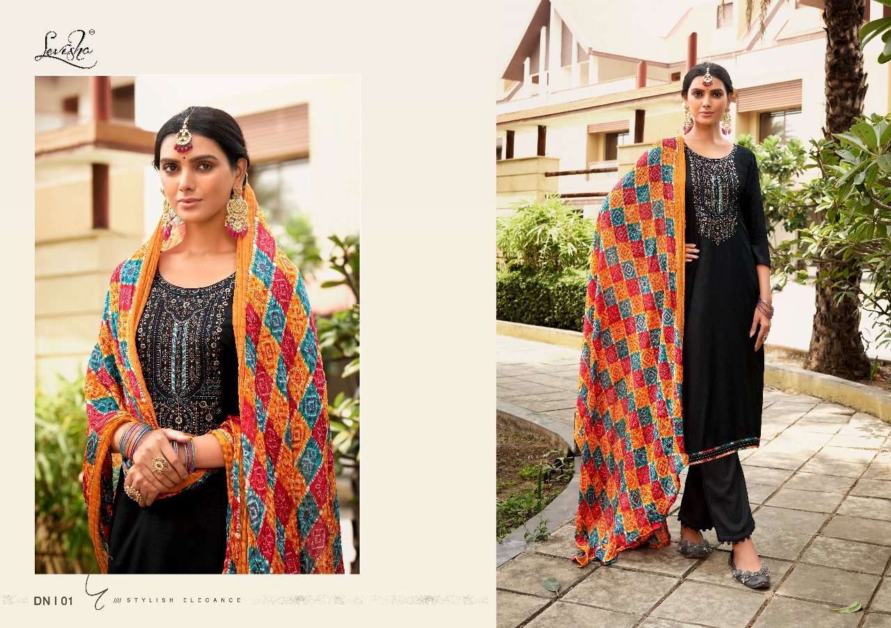 levisha black special series designer wedding wear salwar kameez wholesaler