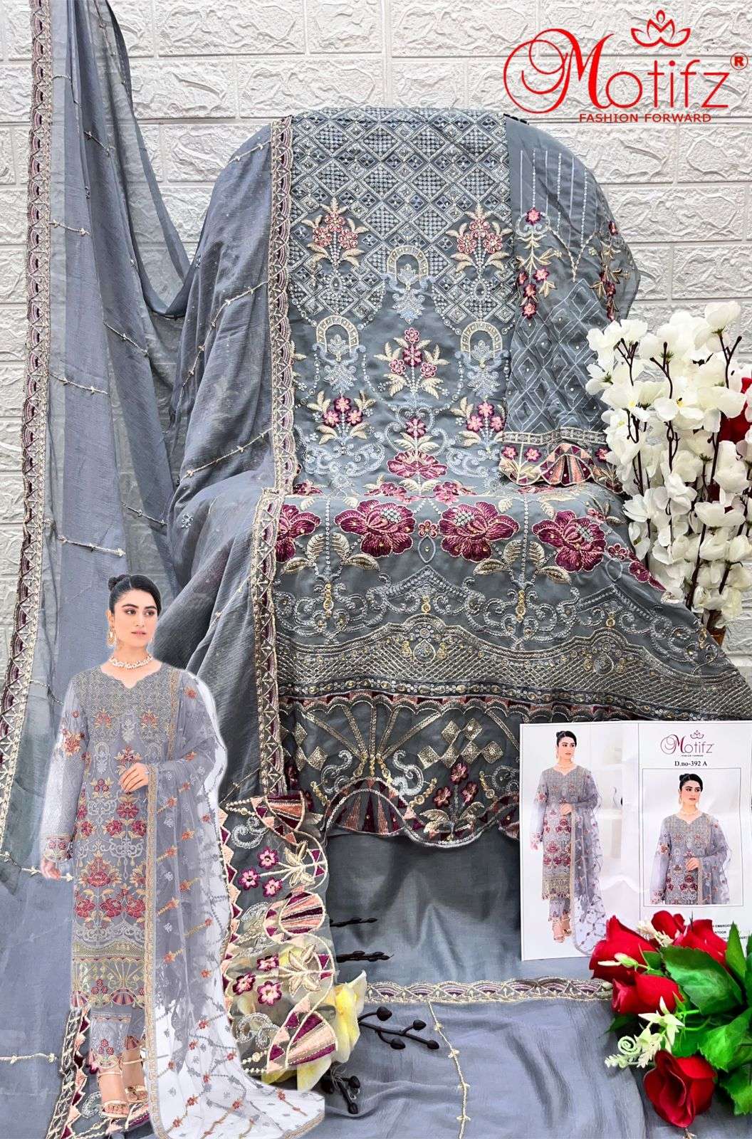 motifz 392 colour series latest wedding wear pakistani salwar kameez wholesaler price surat gujarat