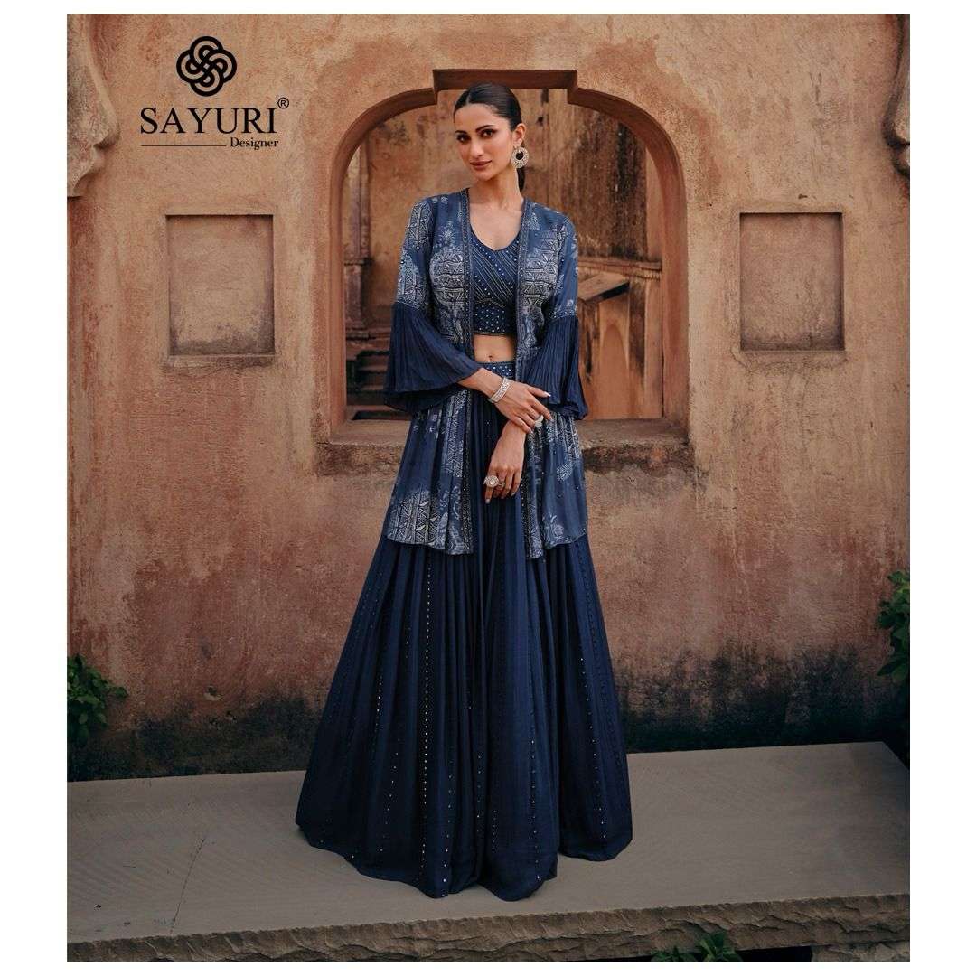 sayuri designer shehzadi 5408-5410 series chinon silk designer salwar suits wholesale collection