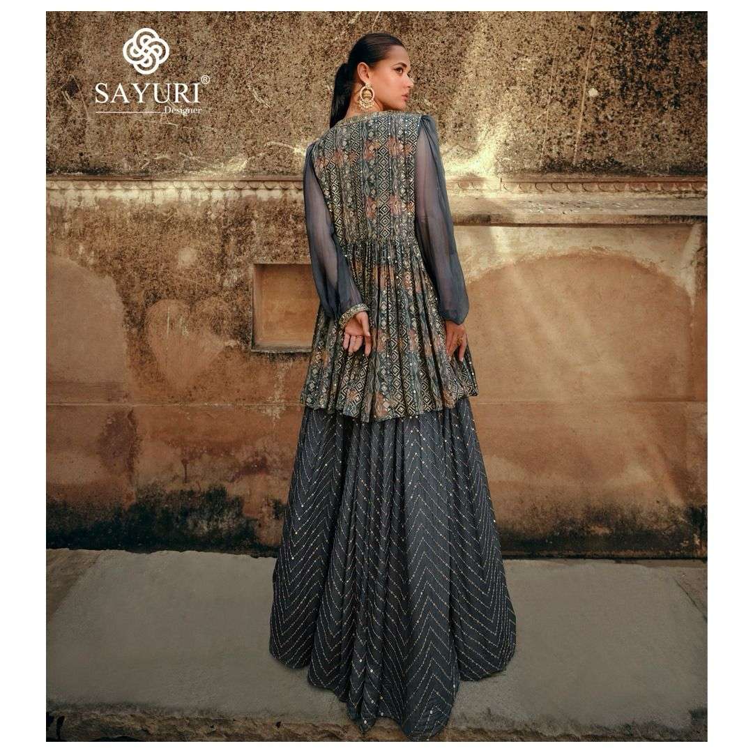 sayuri designer shehzadi 5408-5410 series chinon silk designer salwar suits wholesale collection