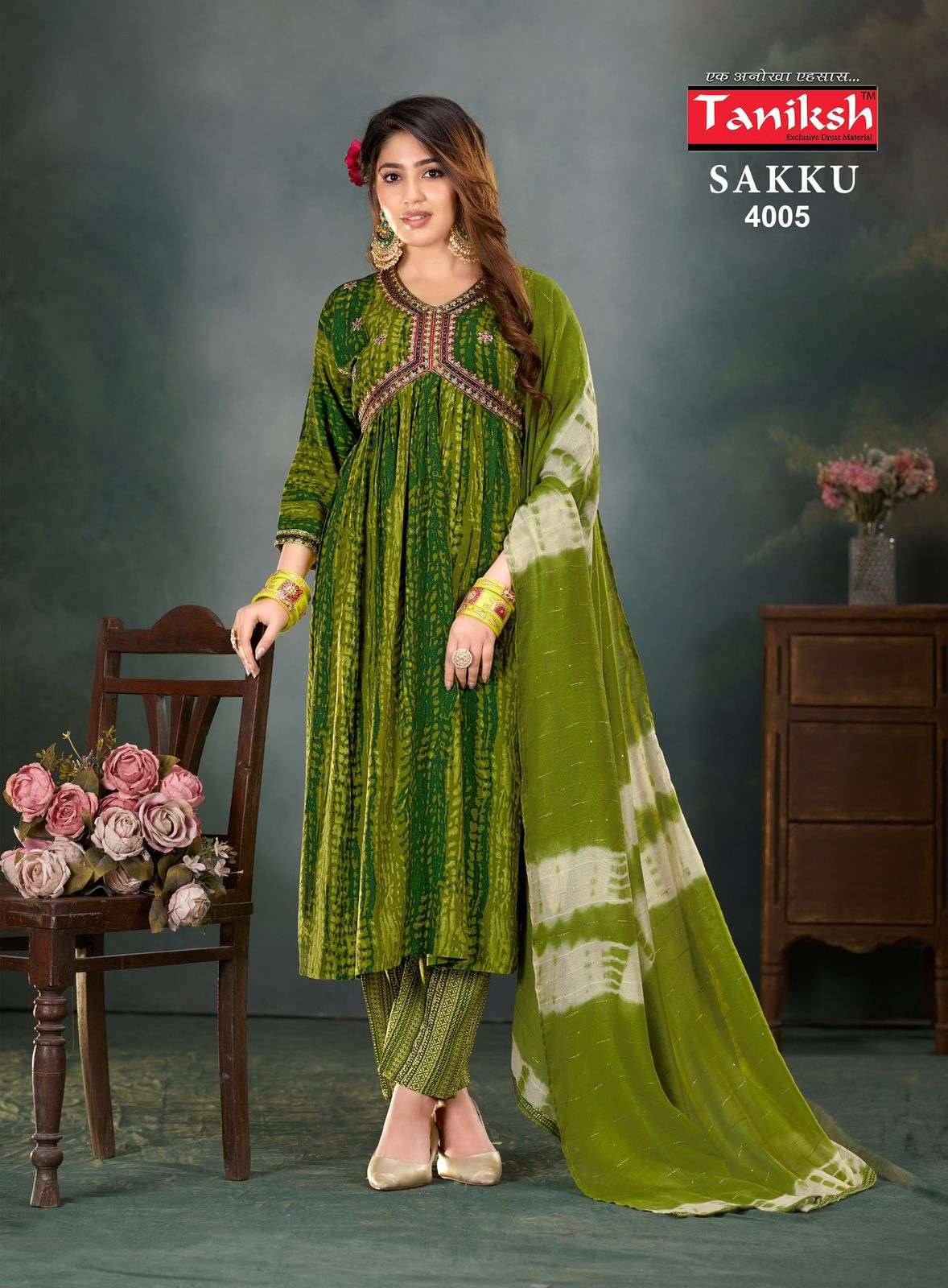 taniksh sakku vol-4 4001-4008 series latest patiyala readymade designer kurti set wholesaler surat gujarat