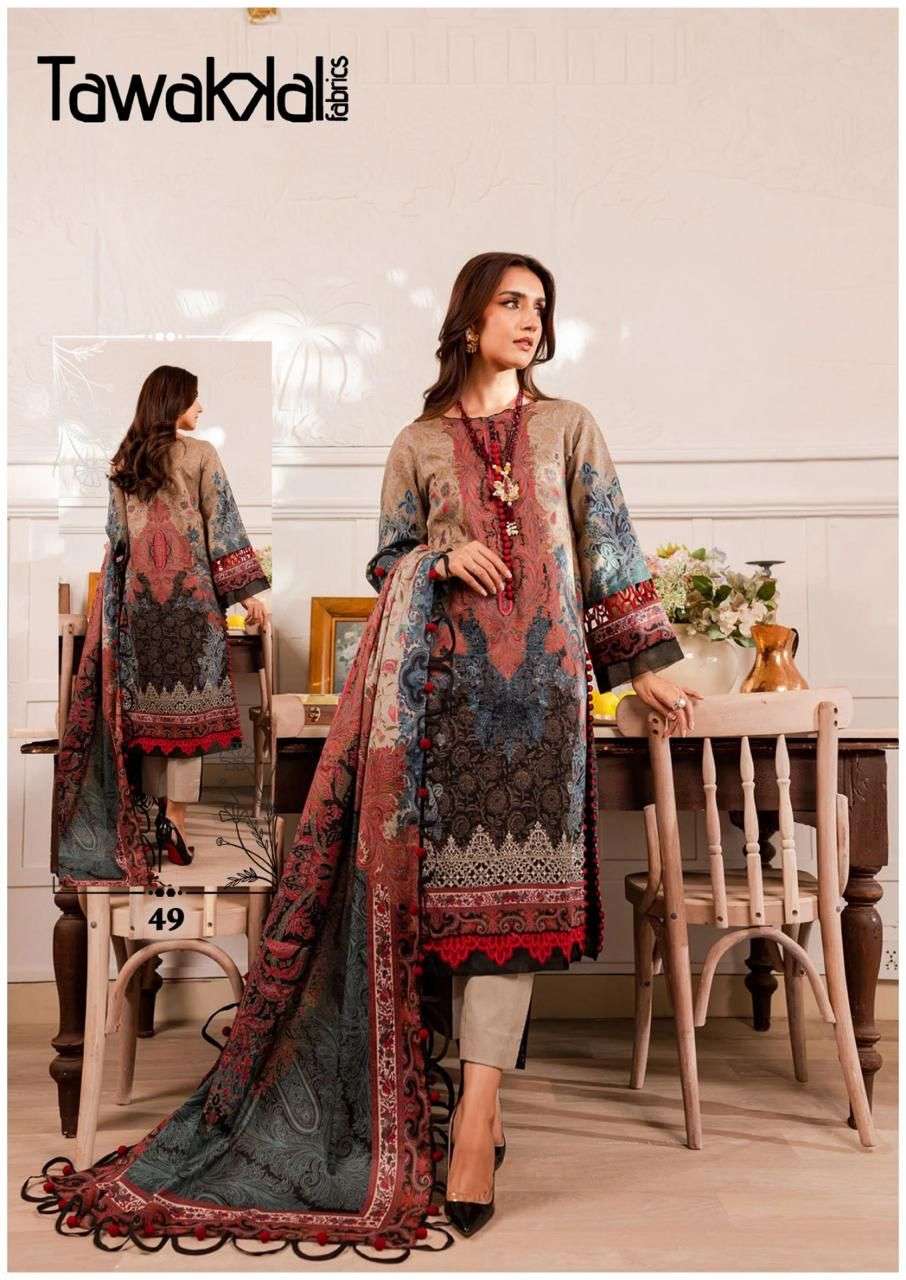 tawakkal mehroz luxury cotton collection vol-5 41-50 series designer pakistani salwar kameez wholesaler surat