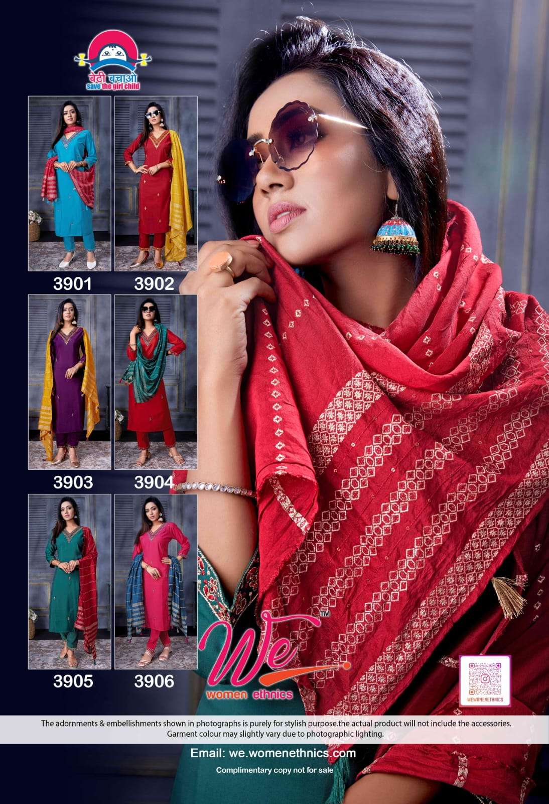 we fab zia 3901-3906 series latest designer kurti set wholesaler surat gujarat