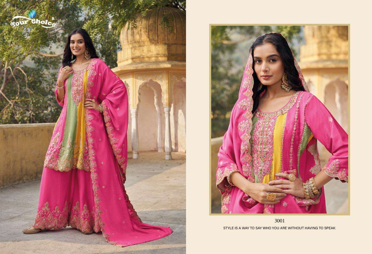 your choice orra vol-3 3001-3003 series designer readymade pakistani salwar kameez at wholesaler price surat gujarat india