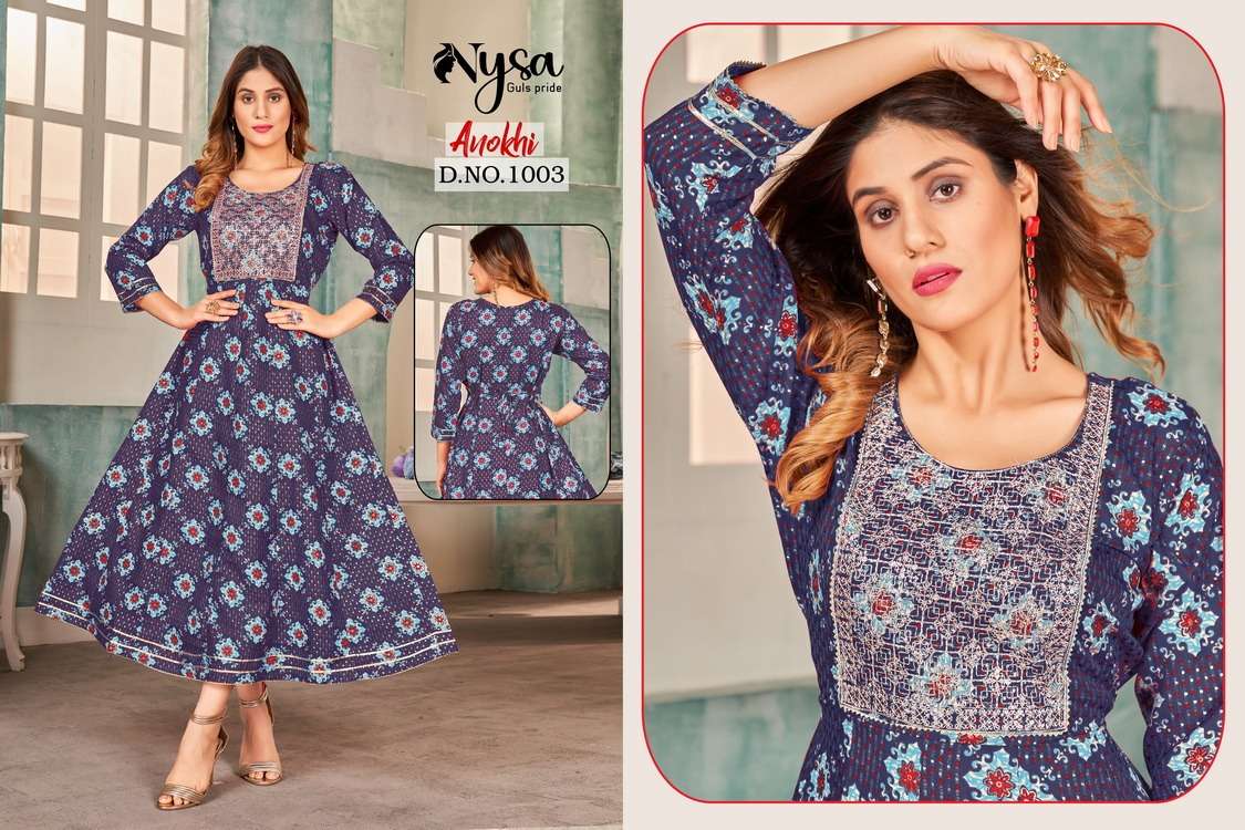ANOKHI VOL-3 BY 1 LOVE 01 TO 06 SERIES RAYON FULL STICHED KURTIS WHOLESALE  6 PCS