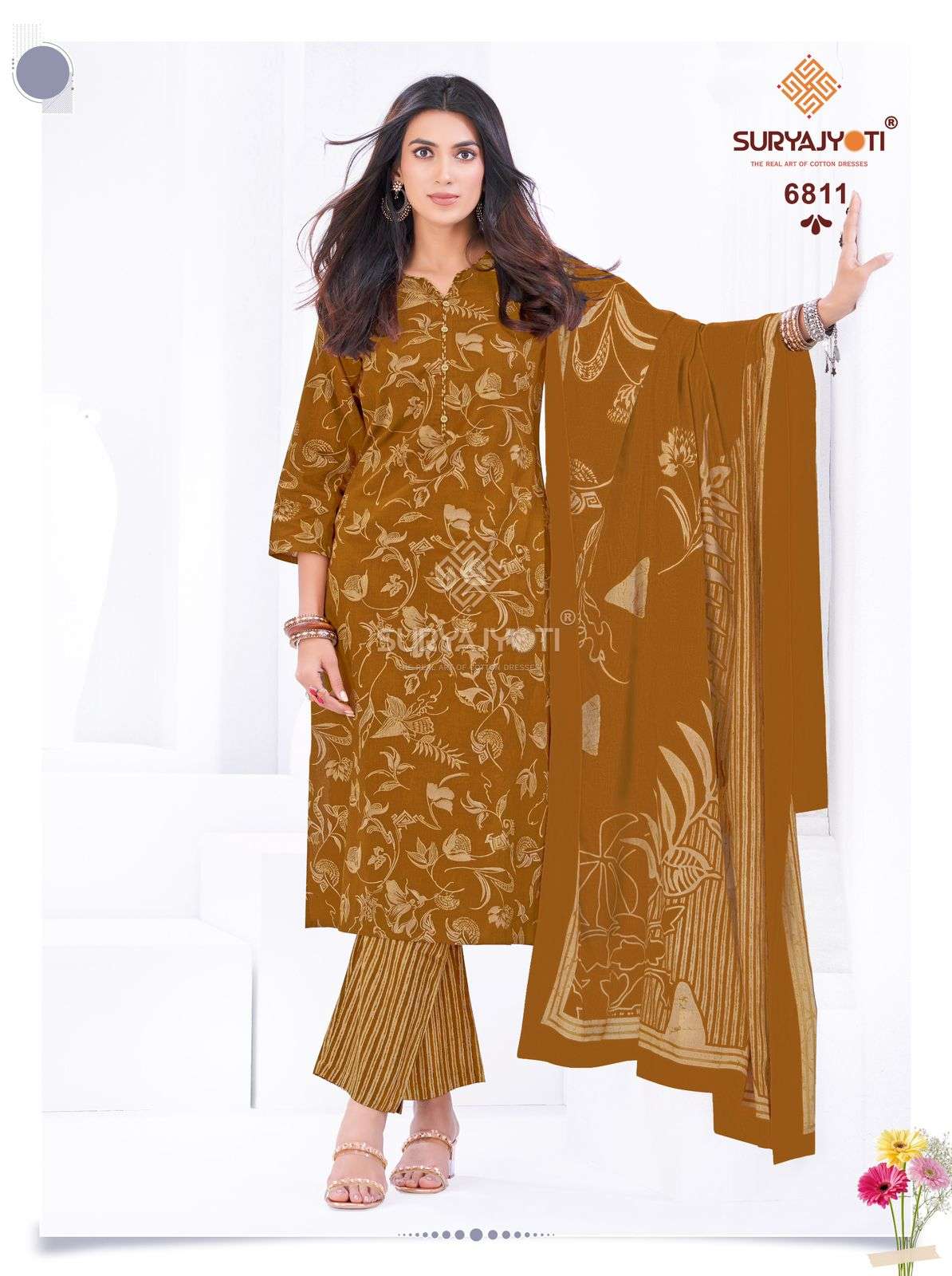 trendy cotton vol-68 by suryajyoti 6801-6820 series cotton casual