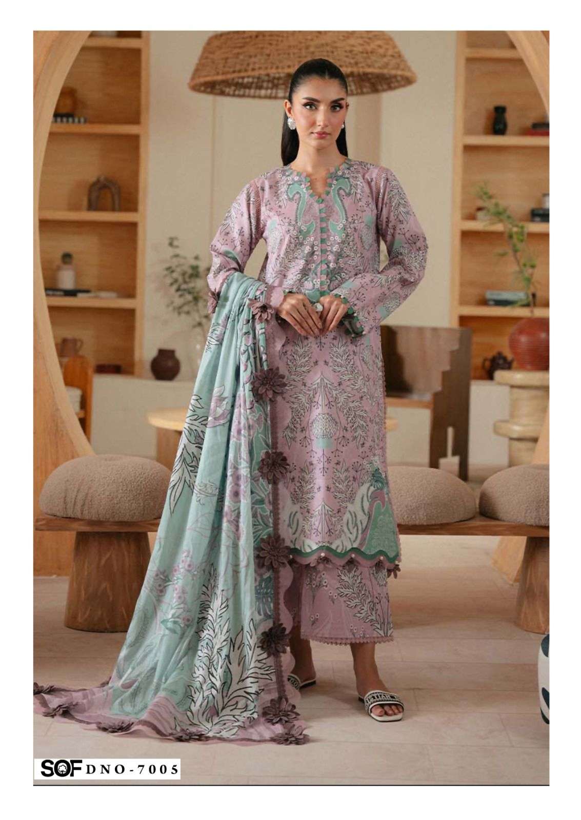 みふた、着物リメイク　リボン付きチュニック【719】青ラメ【720】黒ラメ shree om fab saira rizwan vol-7 lawn fancy designer pakistani