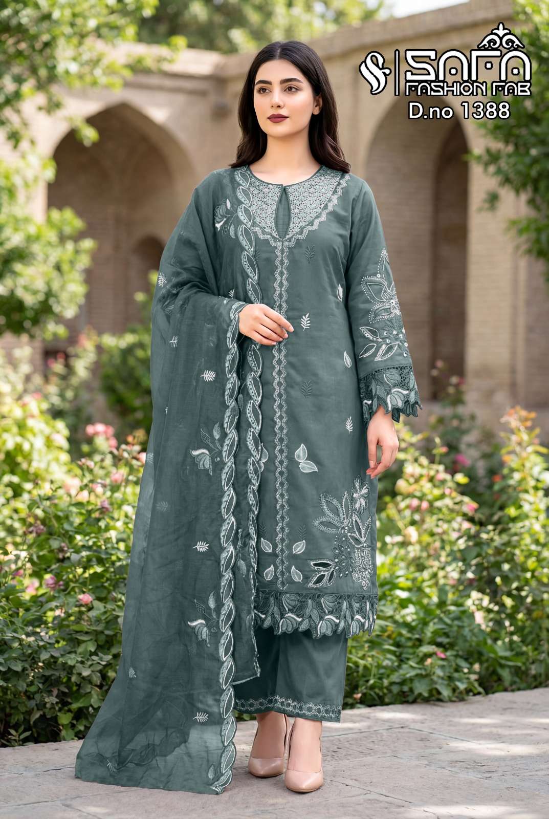 safa fashion fab 1388 designer embroidered viscse readymade salwar kameez wholesale price surat safa fashion fab 1388 designer embroidered viscse readymade salwar kameez wholesale price surat
