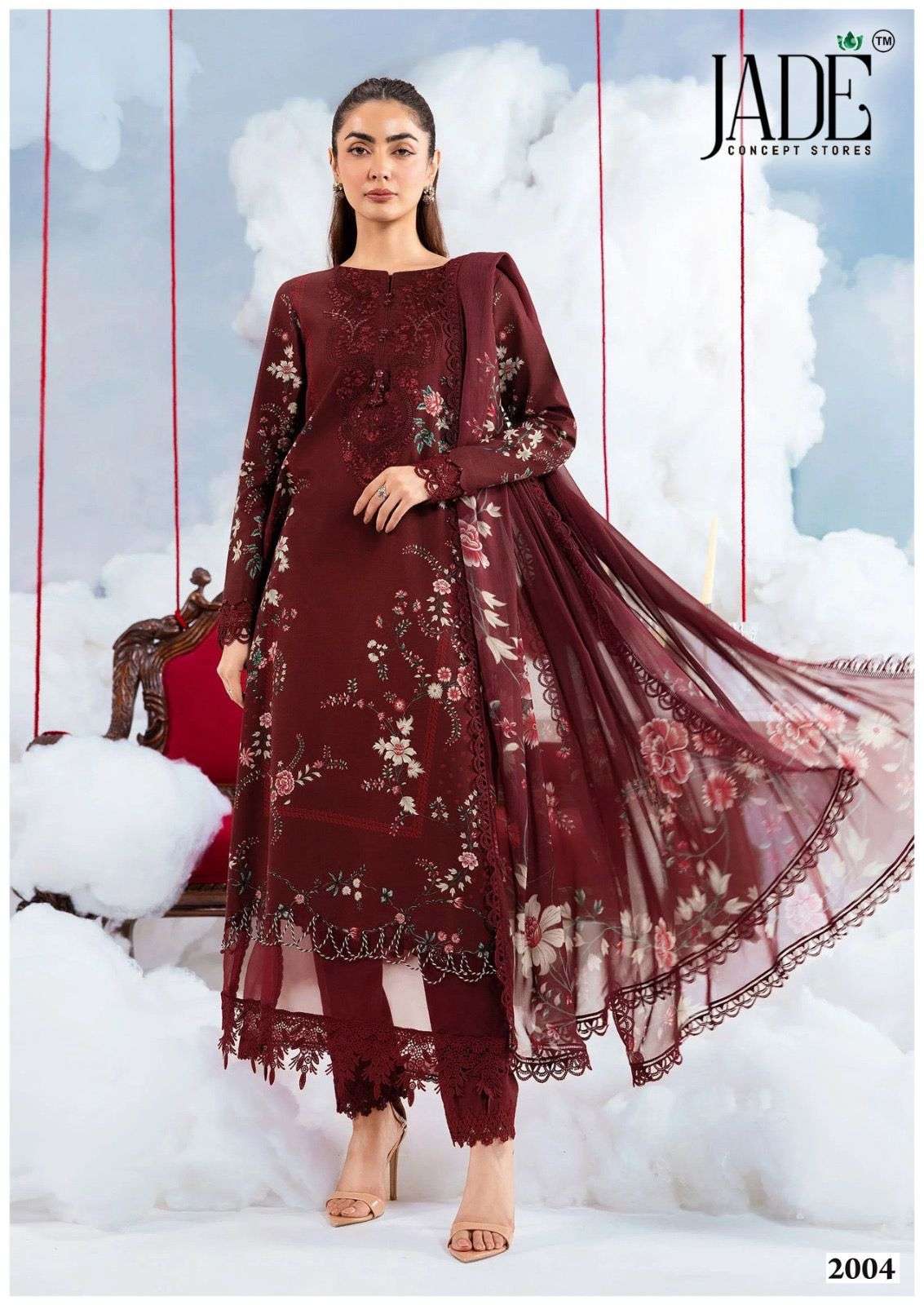 bin saeed party wear dresses jade bin saeed vol-13 lawn cotton designer party wear salwar kameez wholesaler surat